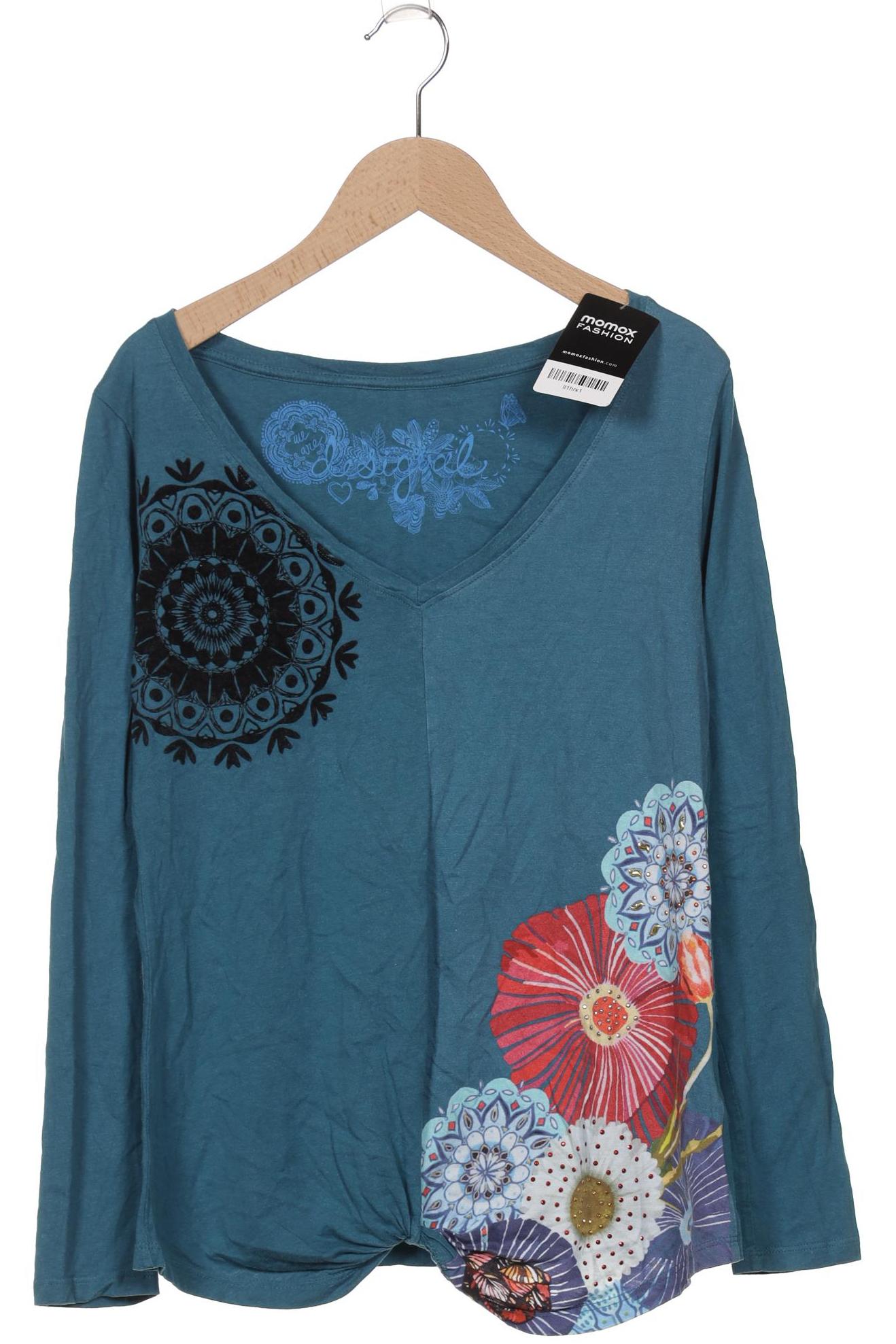

Desigual Damen Langarmshirt, blau, Gr. 38
