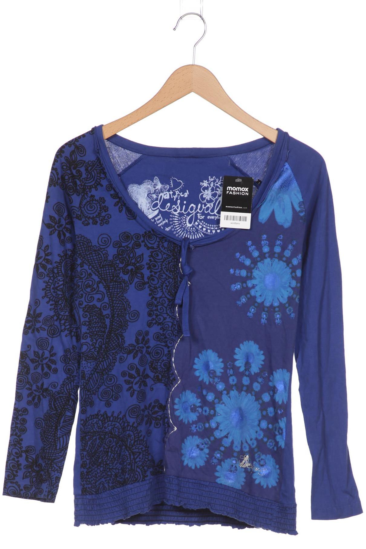 

Desigual Damen Langarmshirt, blau, Gr. 42