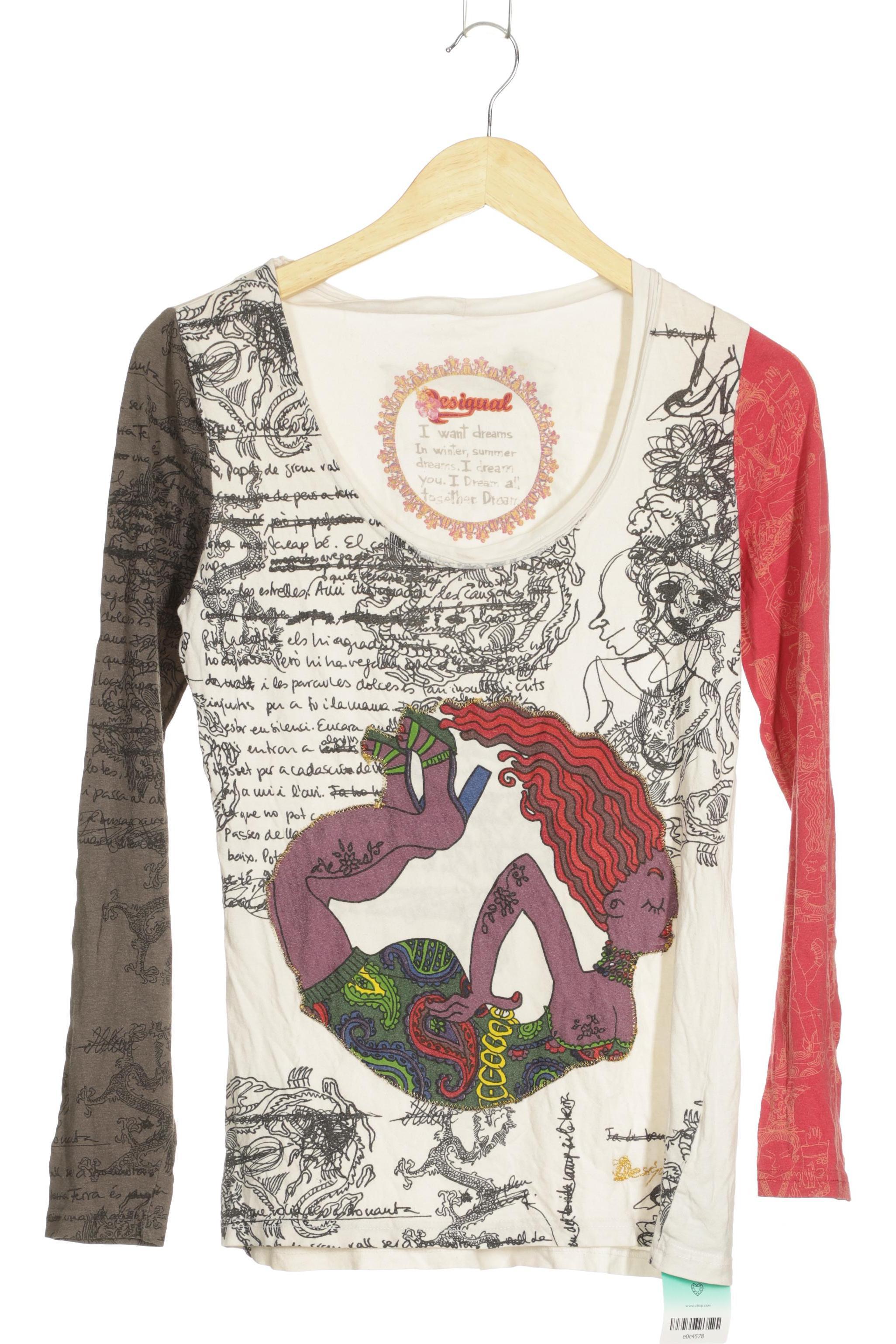 

Desigual Damen Langarmshirt, weiß, Gr.