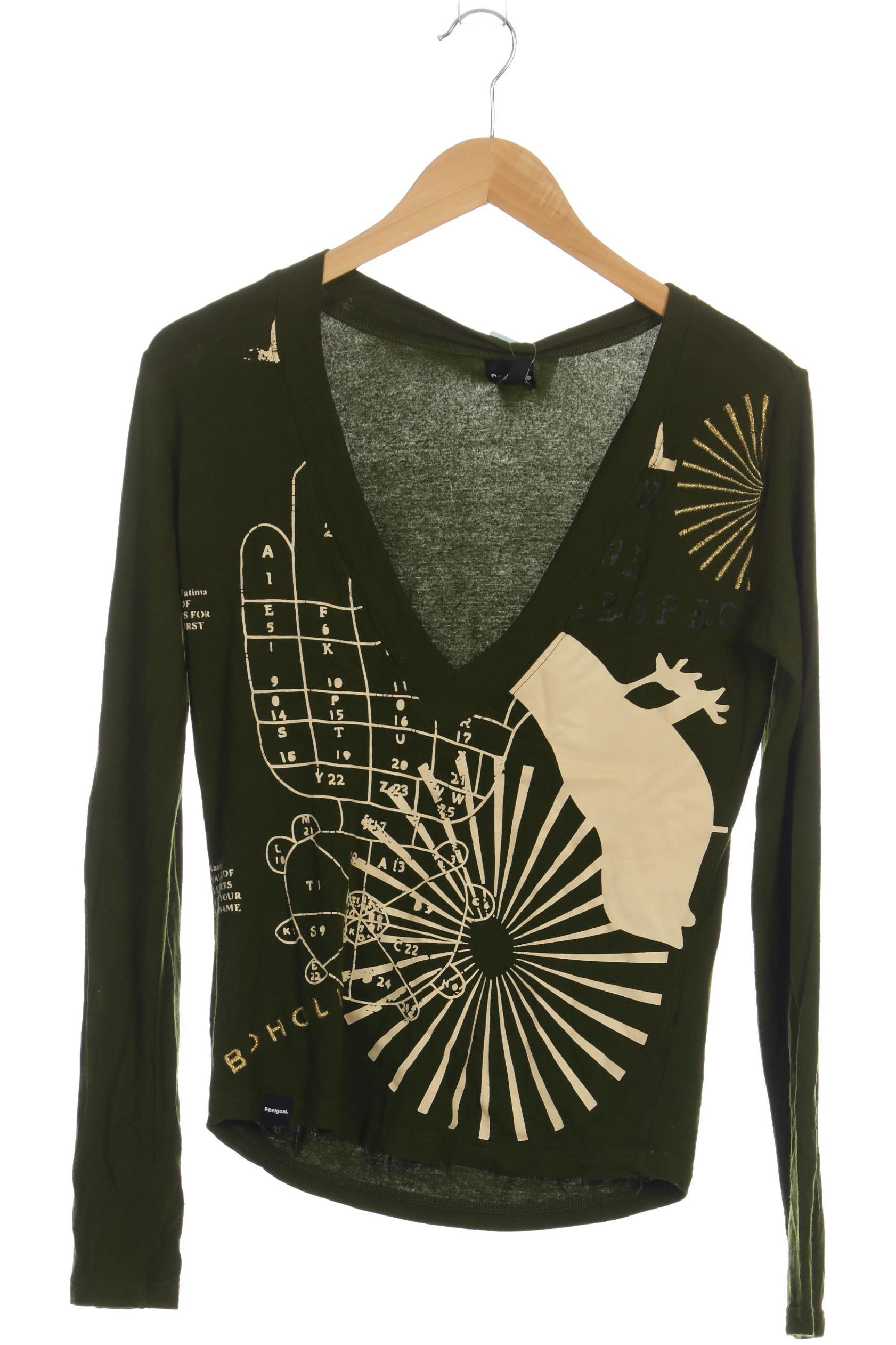 

Desigual Damen Langarmshirt, grün, Gr. 38
