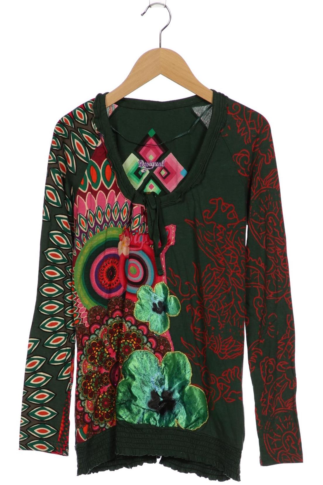 

Desigual Damen Langarmshirt, türkis, Gr. 42