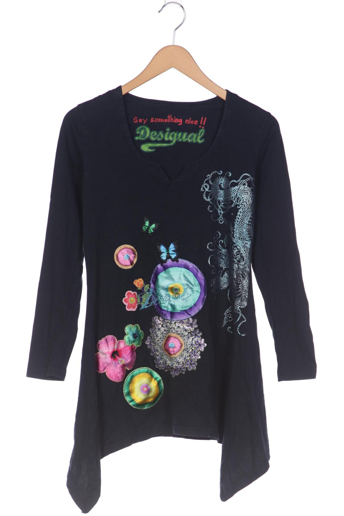 

Desigual Damen Langarmshirt, marineblau, Gr. 38