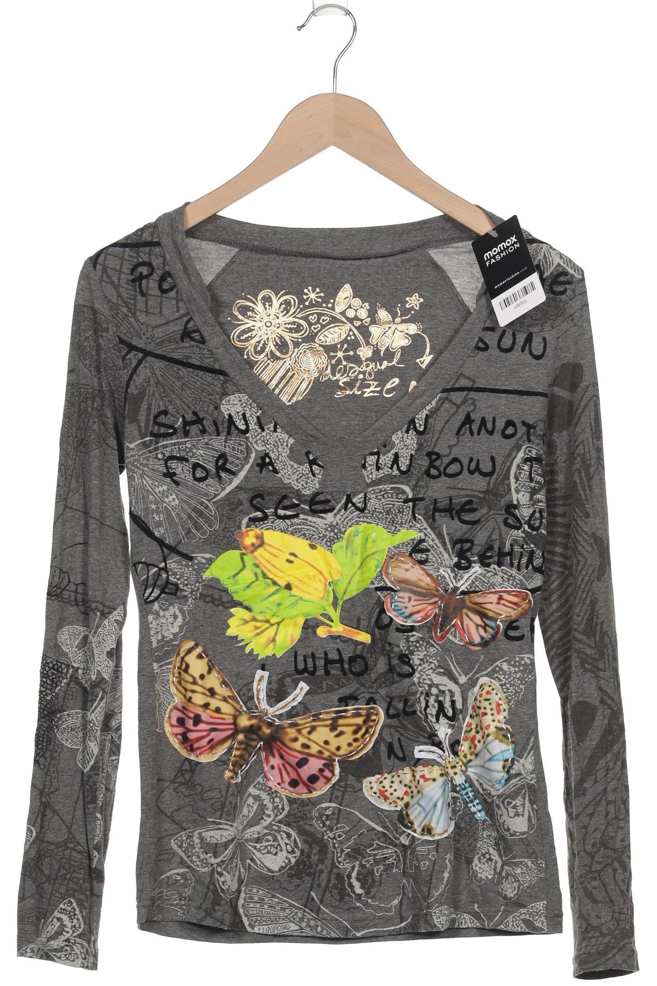 

Desigual Damen Langarmshirt, grau, Gr. 38