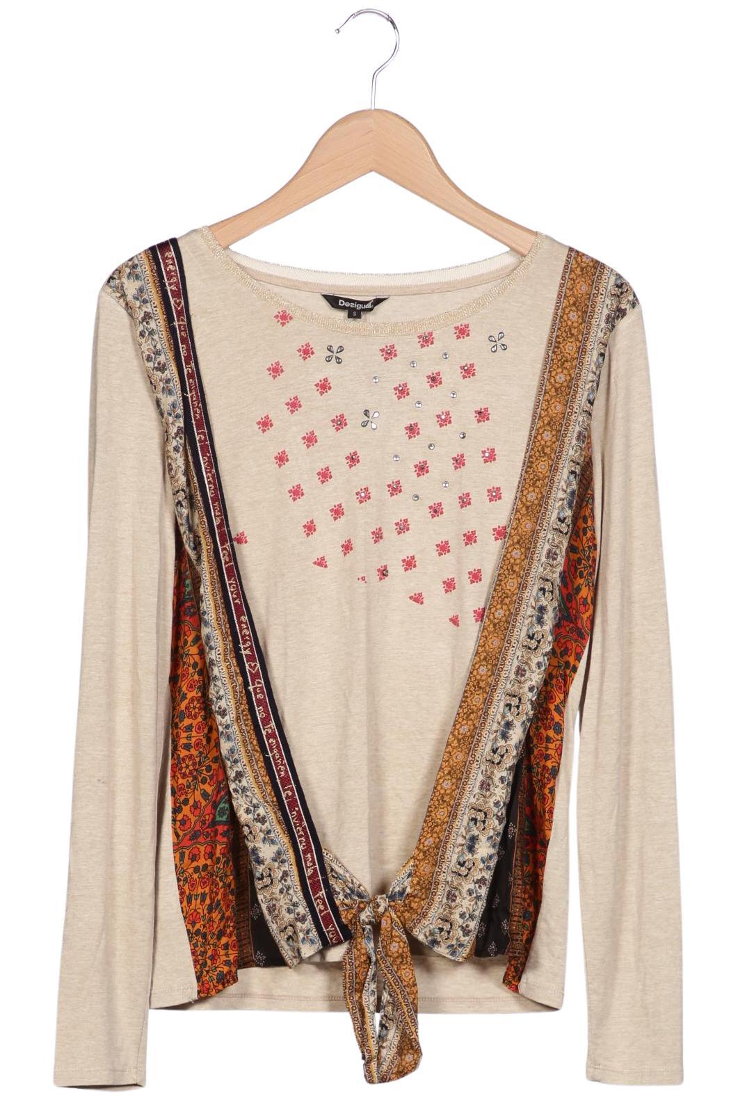 

Desigual Damen Langarmshirt, beige, Gr. 36