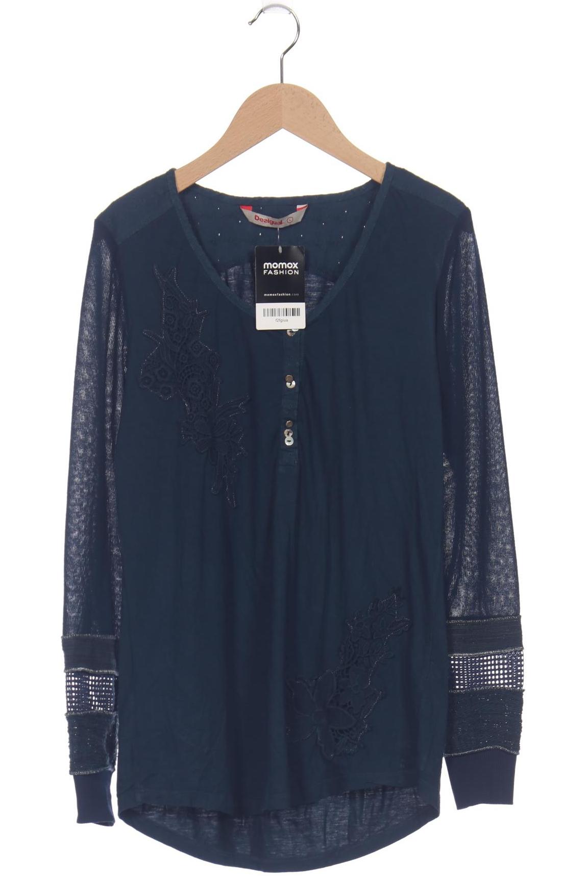 

Desigual Damen Langarmshirt, türkis, Gr. 42