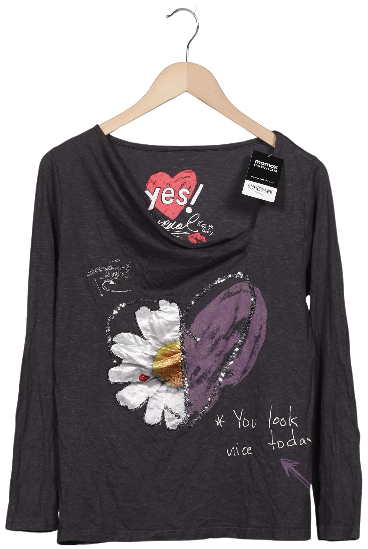 

Desigual Damen Langarmshirt, grau, Gr. 44