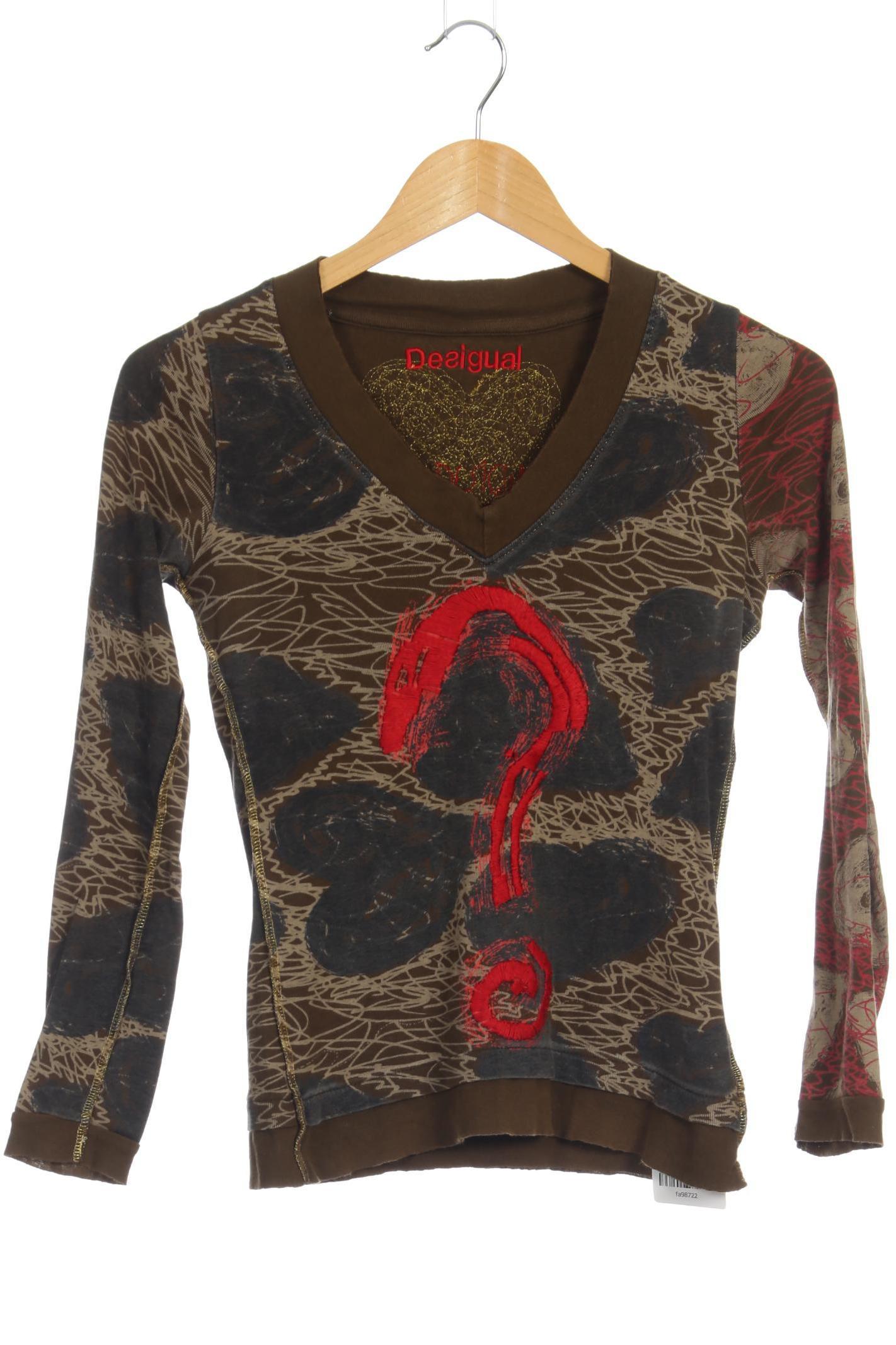 

Desigual Damen Langarmshirt, braun, Gr.