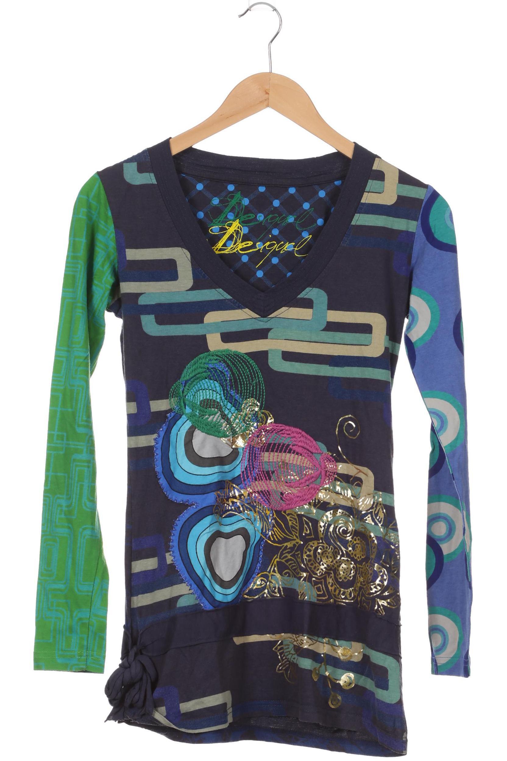 

Desigual Damen Langarmshirt, blau, Gr. 36