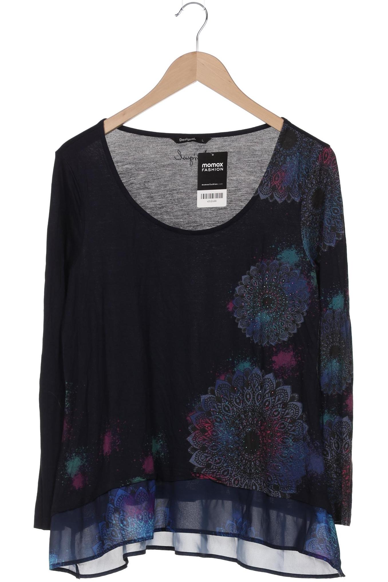 

Desigual Damen Langarmshirt, marineblau, Gr. 42