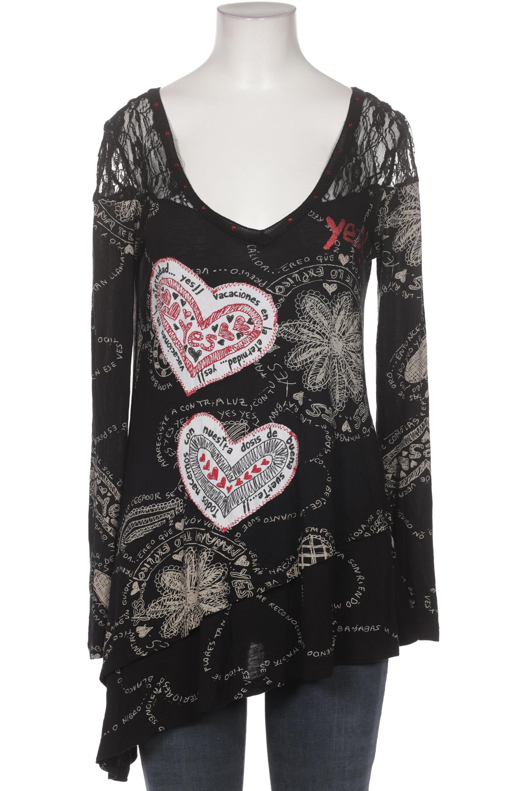 

Desigual Damen Langarmshirt, schwarz, Gr. 38