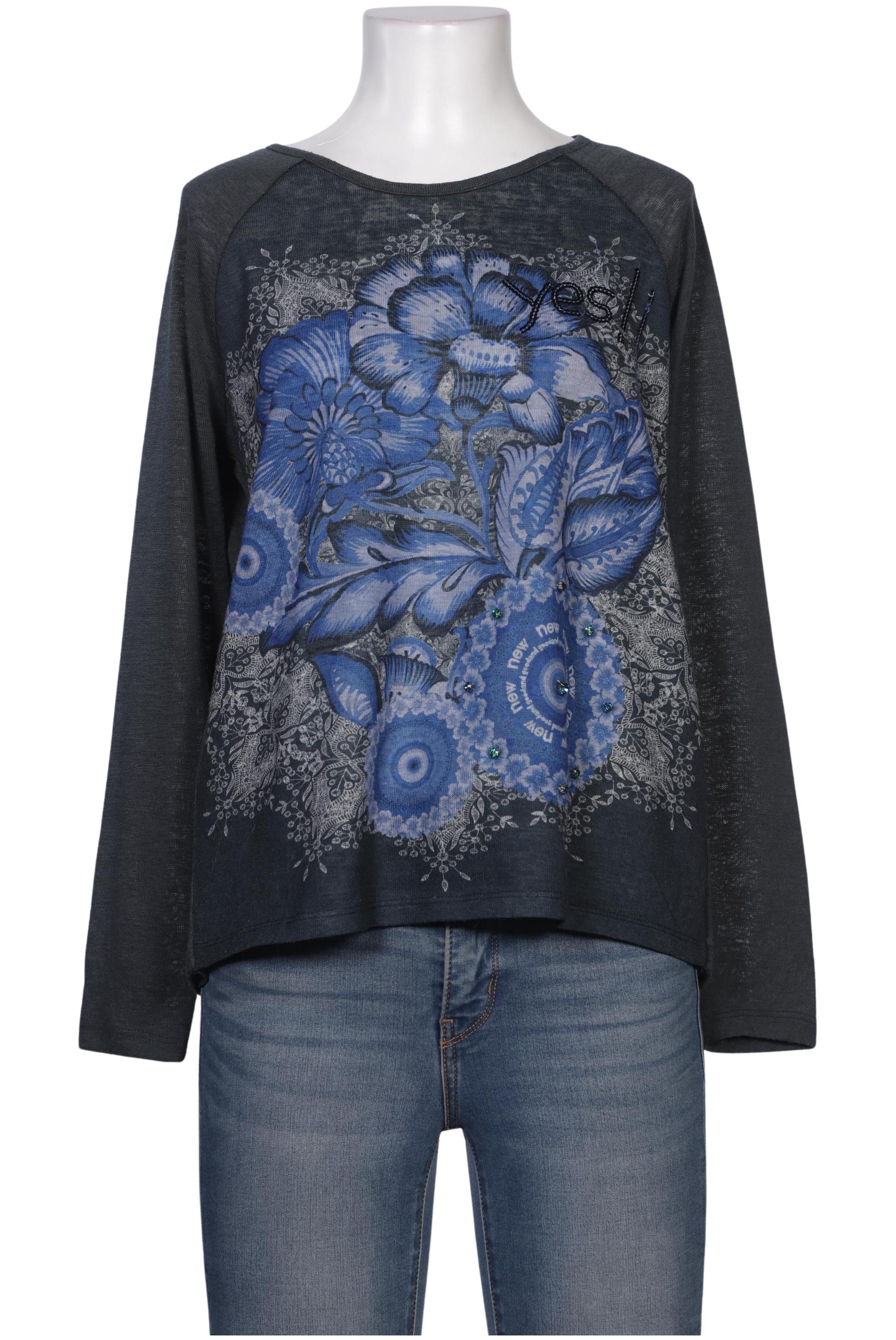 

Desigual Damen Langarmshirt, türkis, Gr. 38