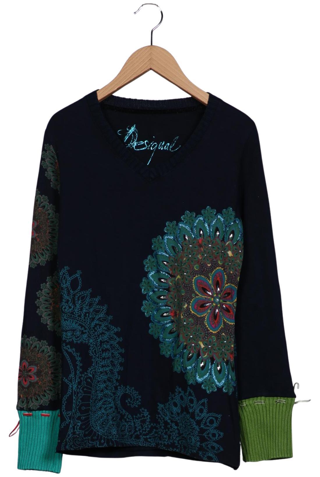 

Desigual Damen Langarmshirt, marineblau, Gr. 38
