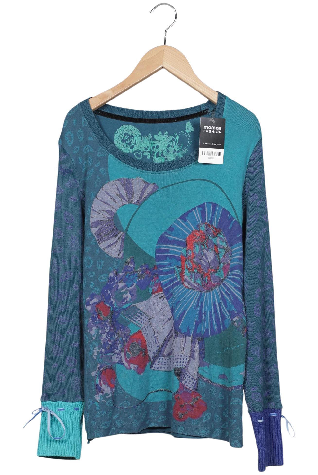 

Desigual Damen Langarmshirt, türkis, Gr. 38