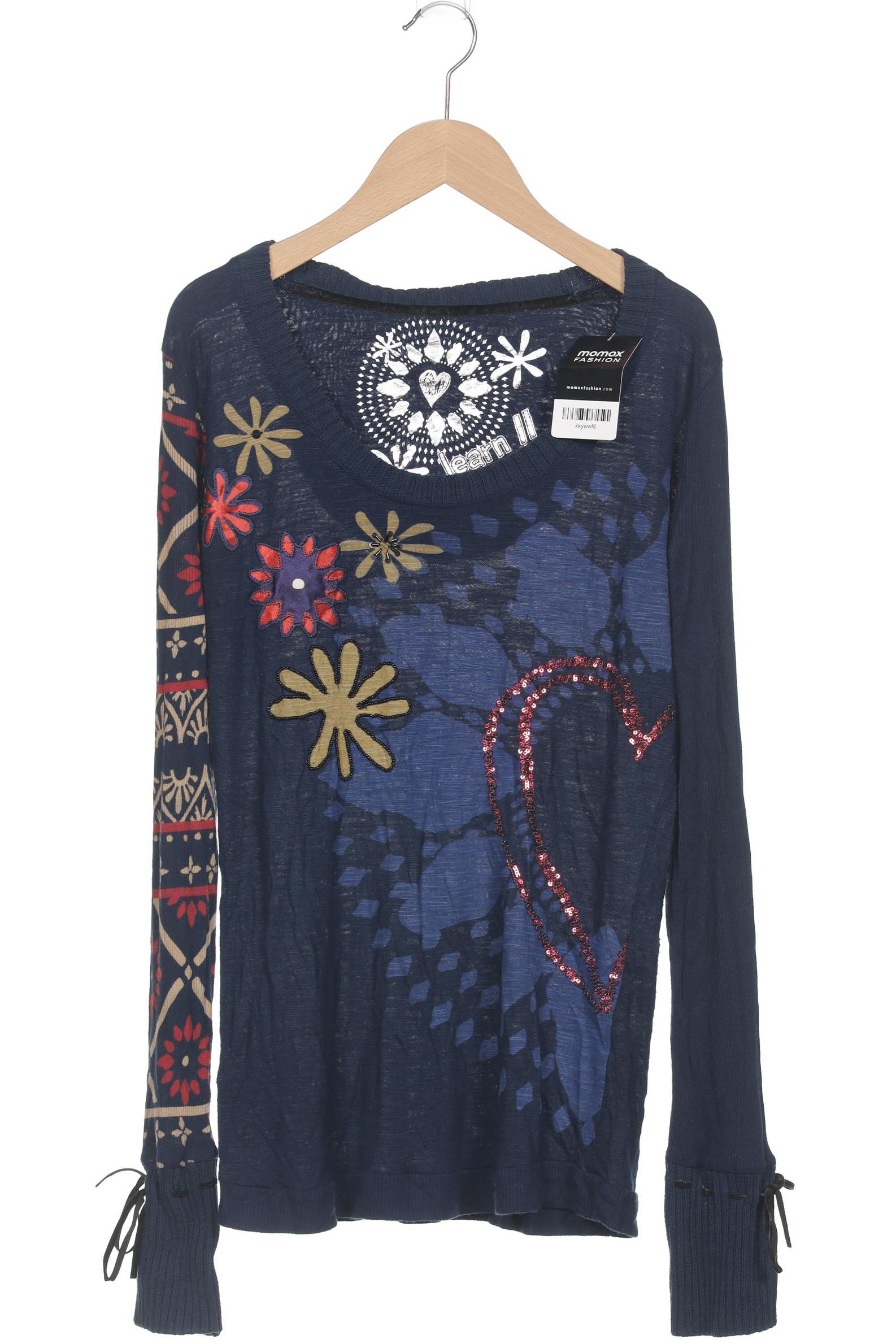 

Desigual Damen Langarmshirt, marineblau, Gr. 38