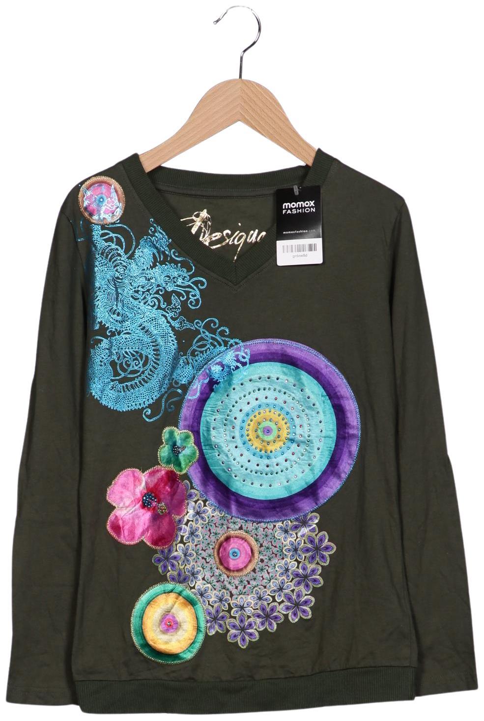 

Desigual Damen Langarmshirt, grün, Gr. 36