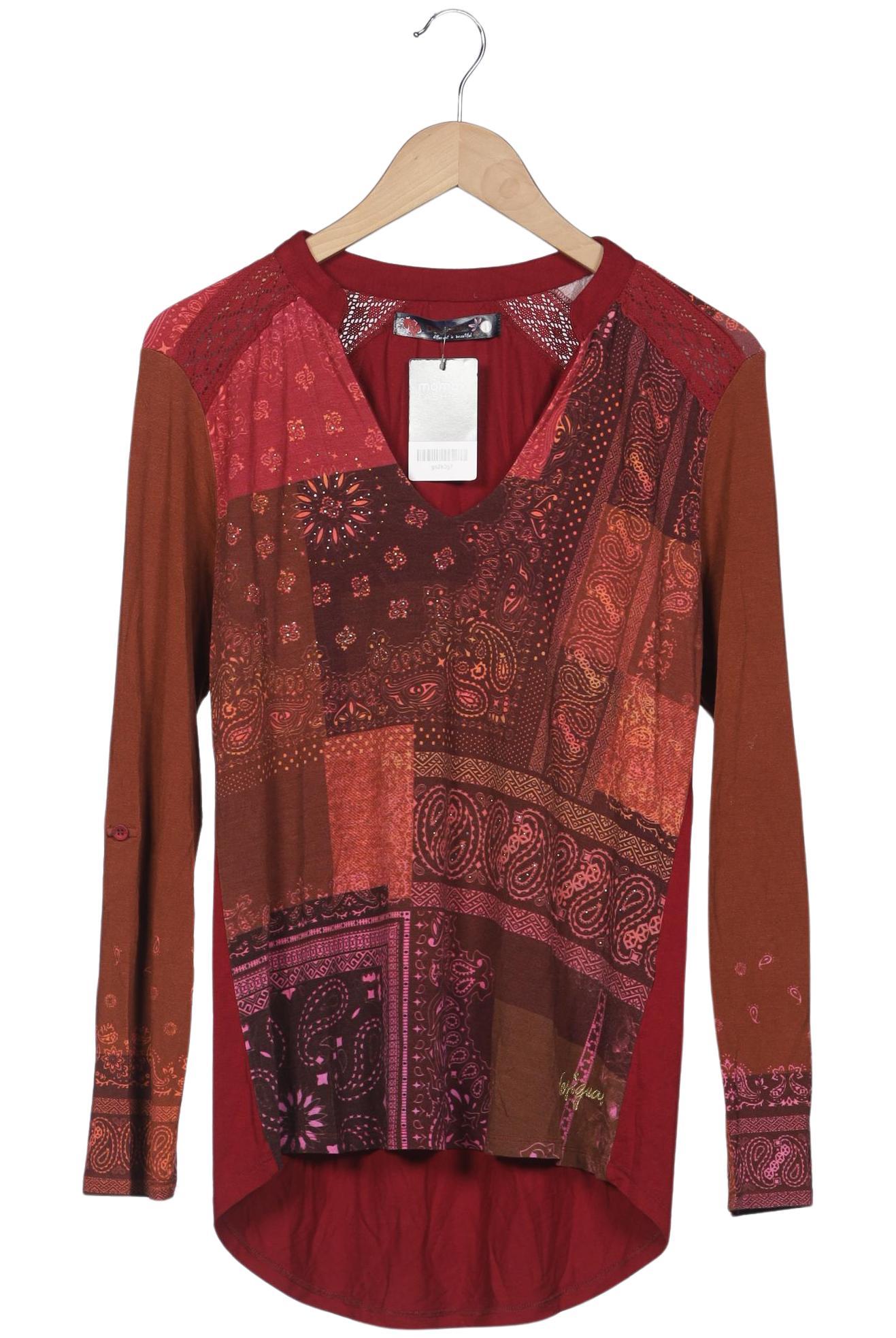 

Desigual Damen Langarmshirt, bordeaux, Gr. 42