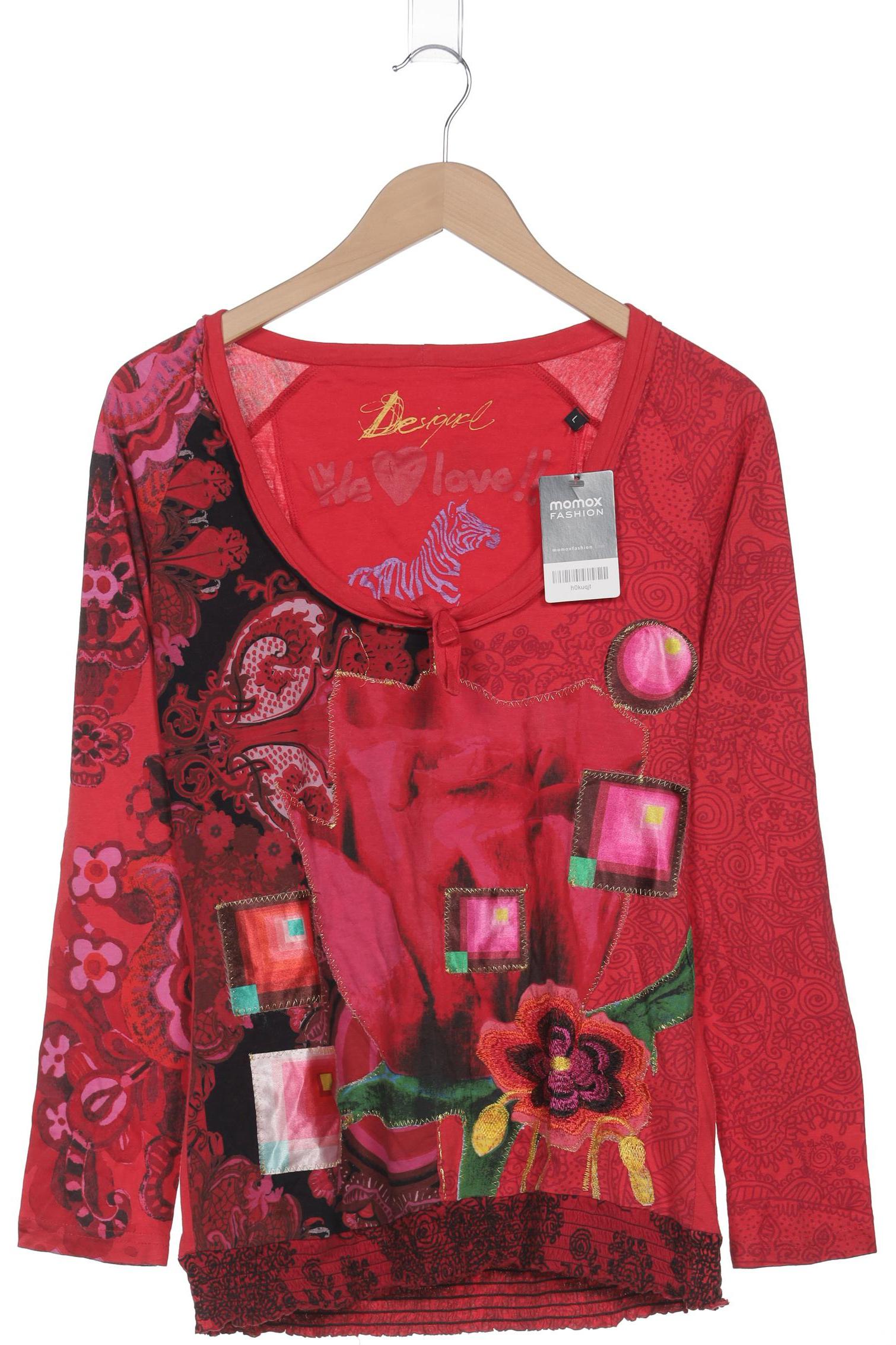 

Desigual Damen Langarmshirt, rot, Gr. 42