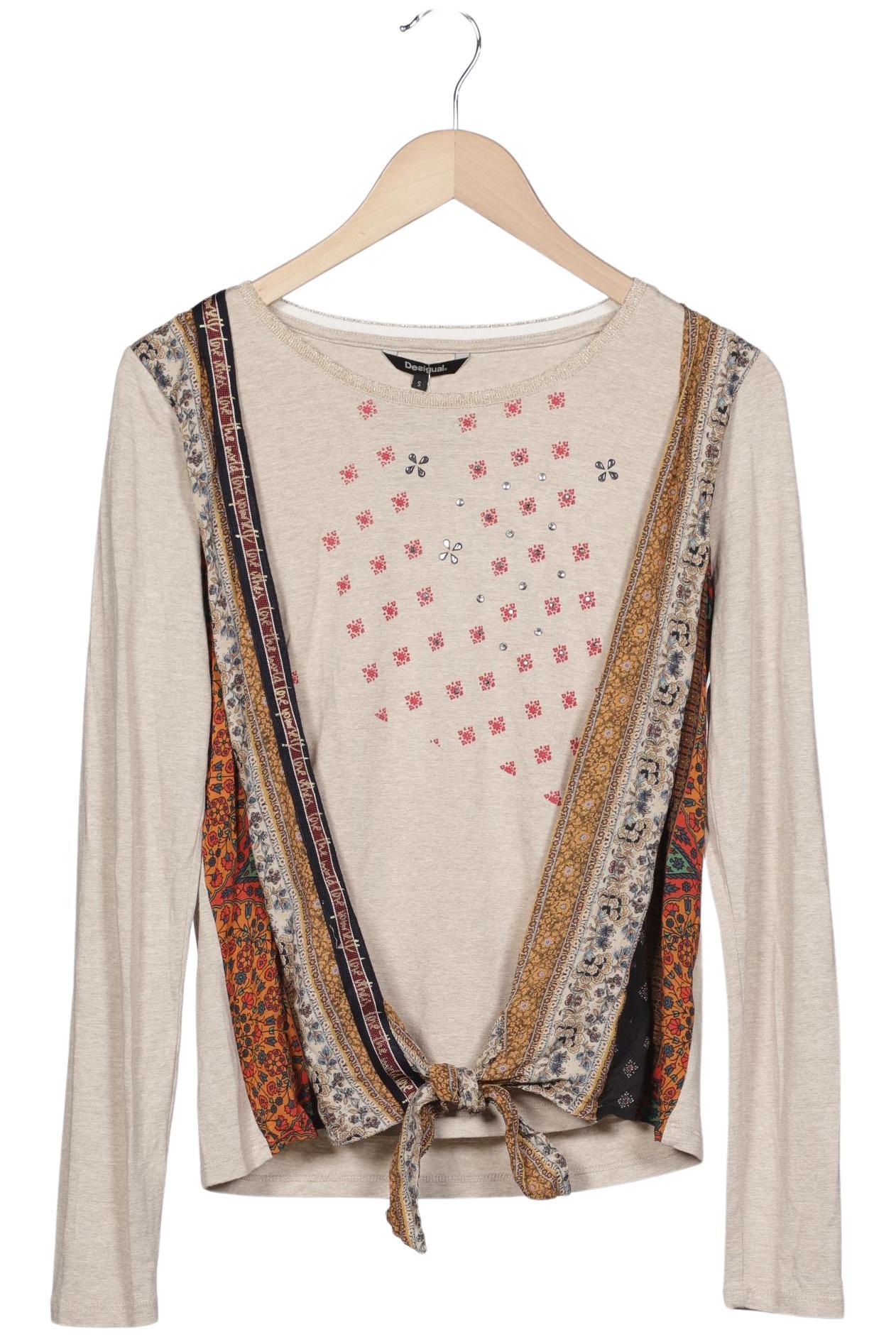

Desigual Damen Langarmshirt, beige, Gr. 36