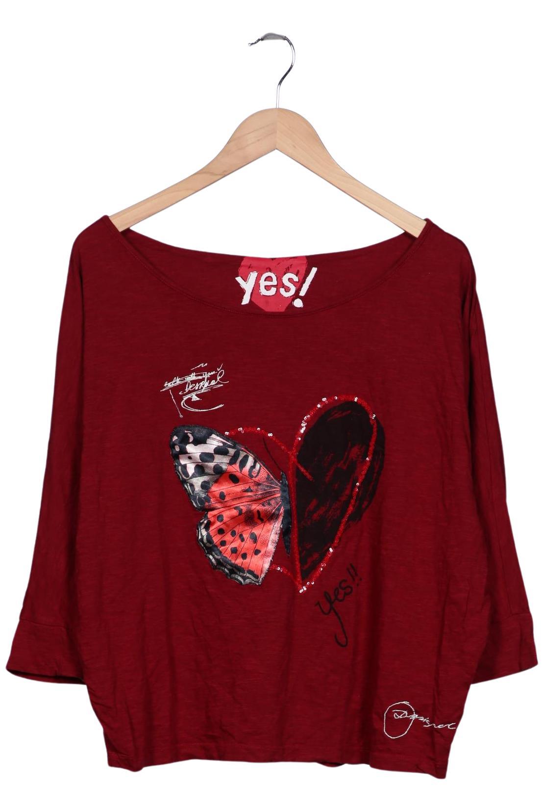 

Desigual Damen Langarmshirt, bordeaux, Gr. 42