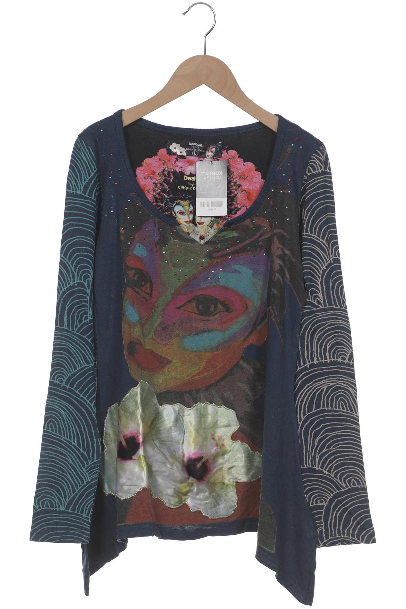 

Desigual Damen Langarmshirt, marineblau, Gr. 42