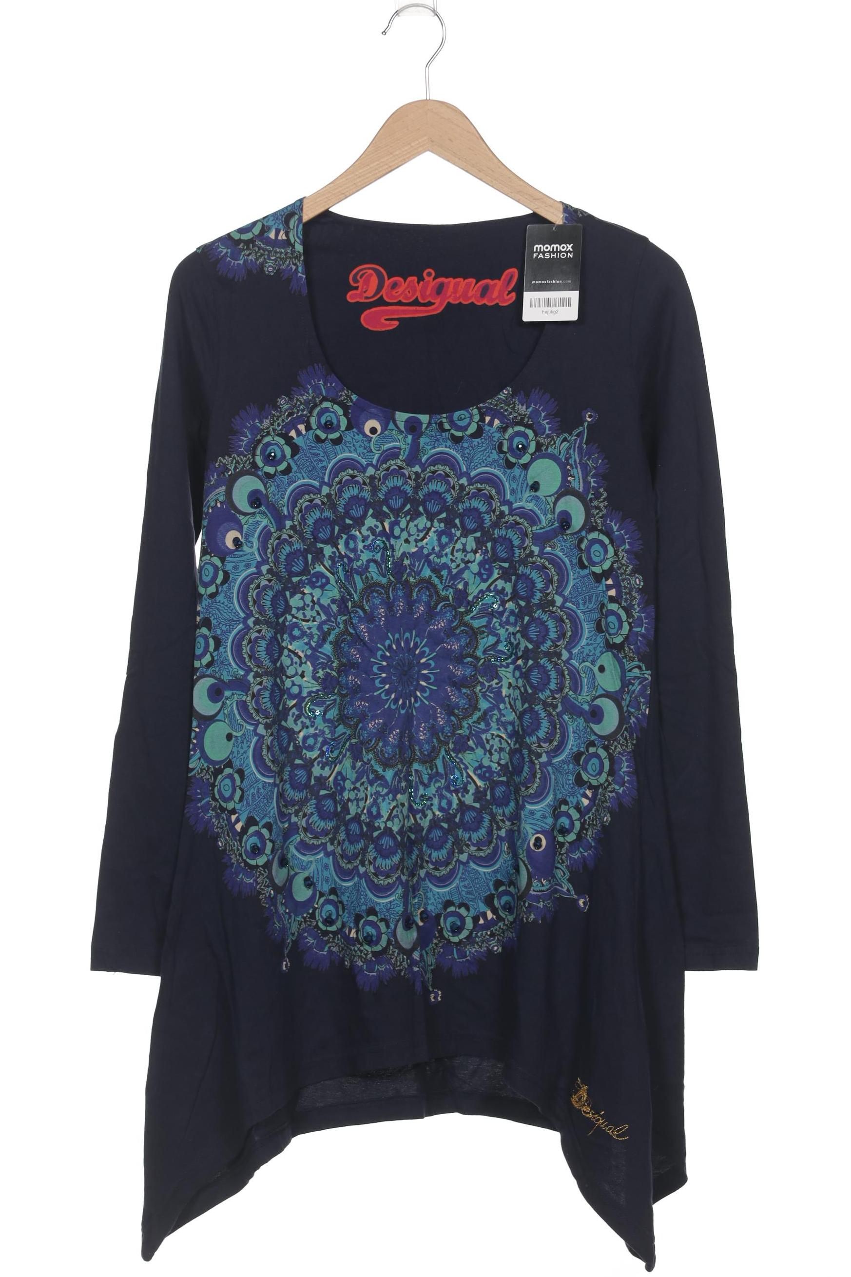 

Desigual Damen Langarmshirt, marineblau, Gr. 42