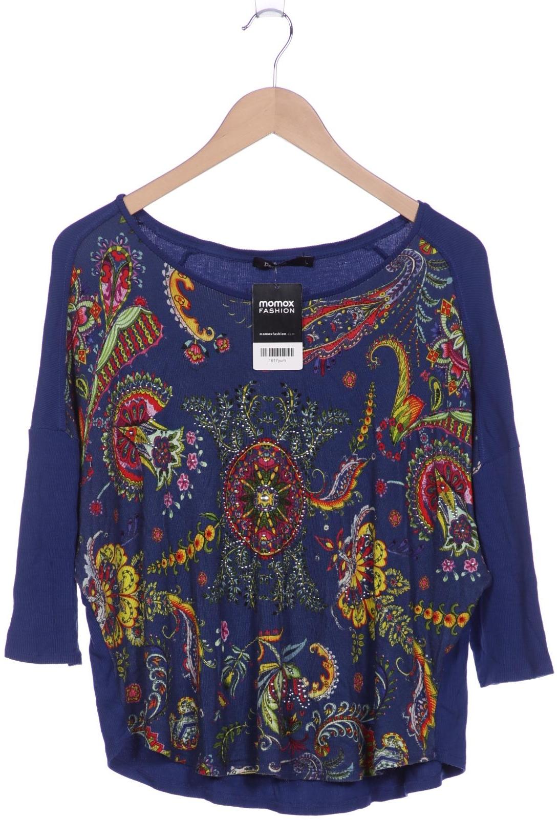 

Desigual Damen Langarmshirt, blau, Gr. 42