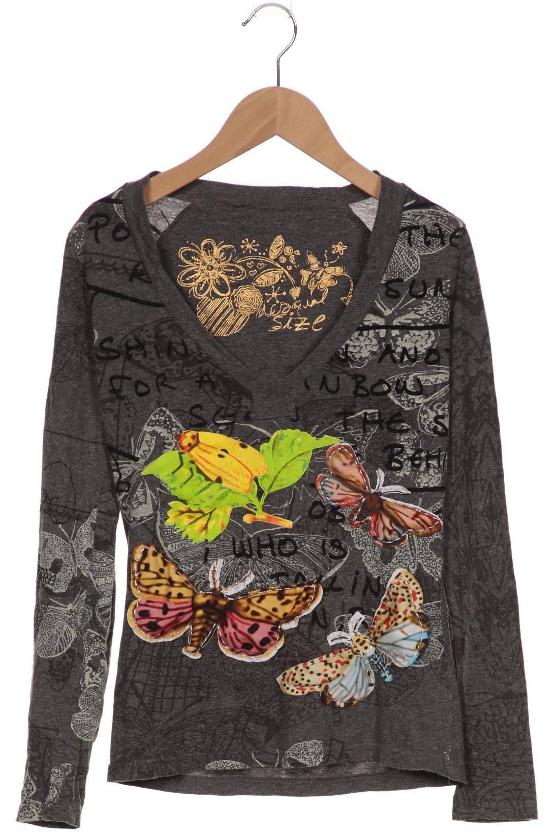 

Desigual Damen Langarmshirt, grau, Gr. 36