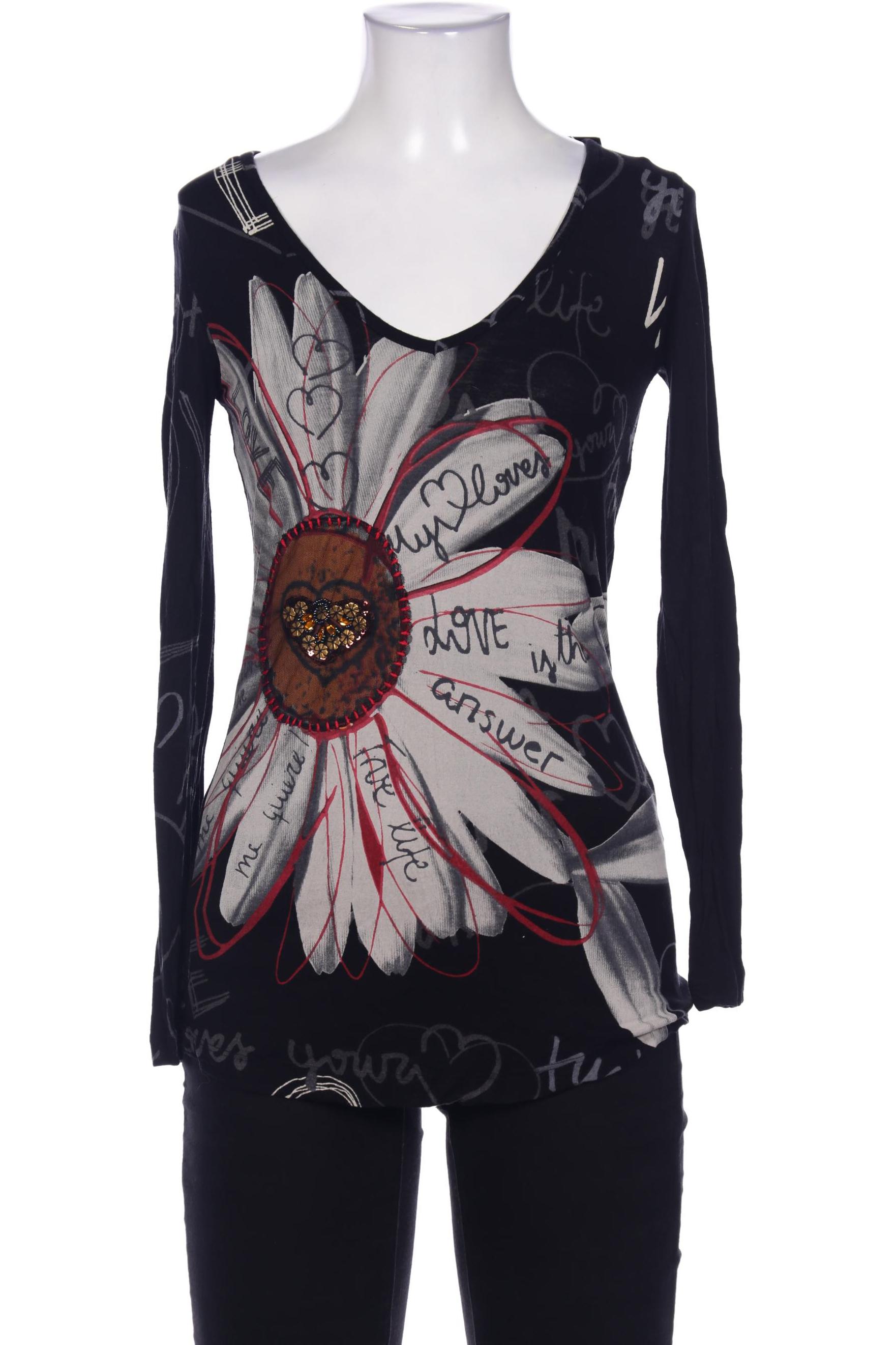 

Desigual Damen Langarmshirt, schwarz, Gr. 36