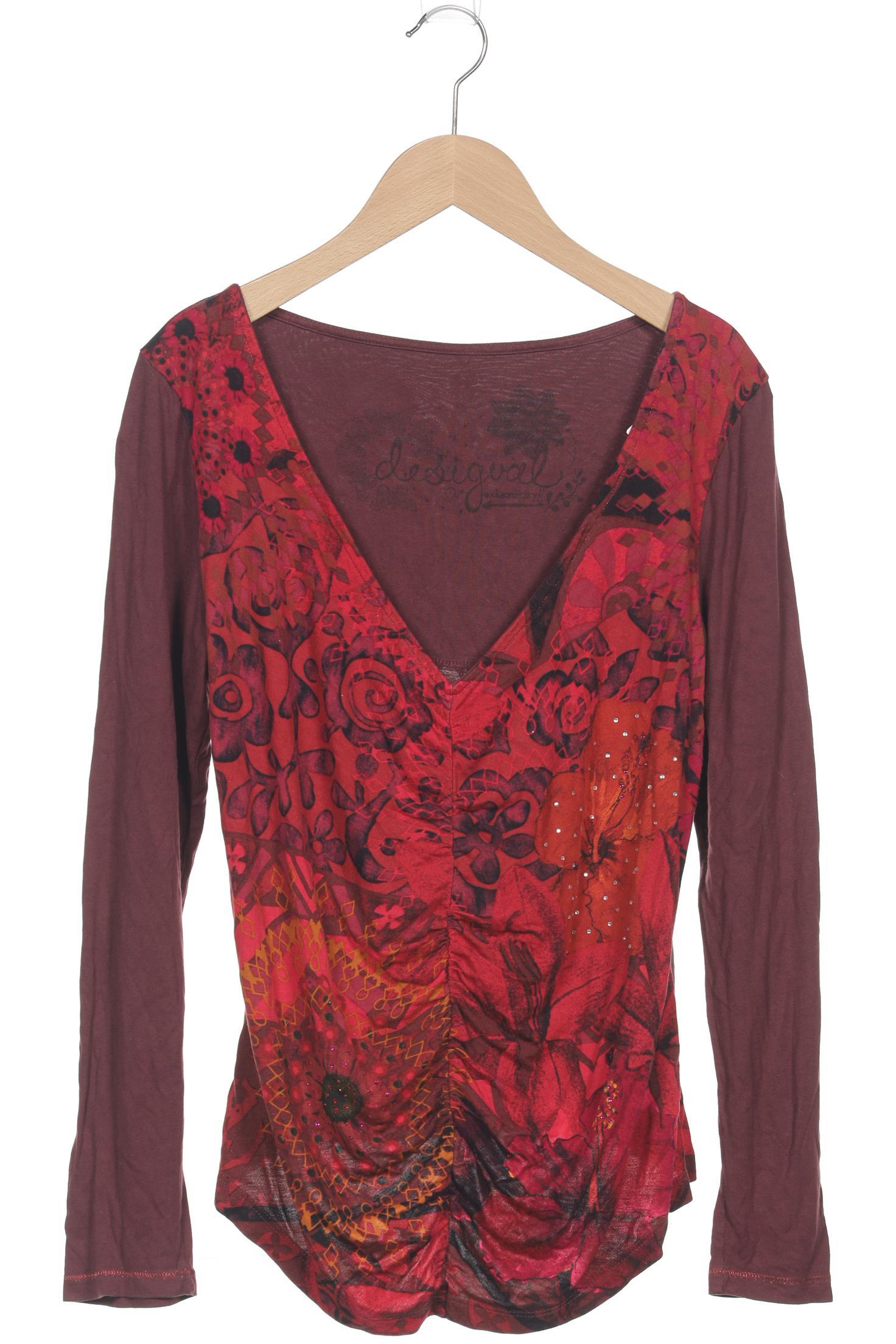 

Desigual Damen Langarmshirt, bordeaux, Gr. 42