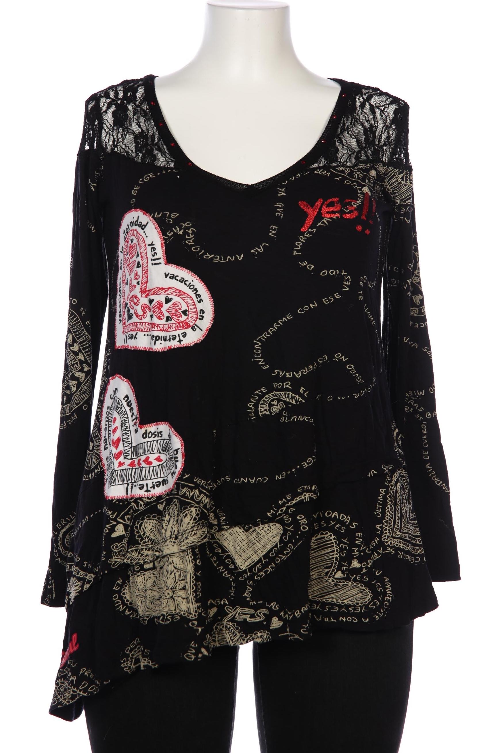 

Desigual Damen Langarmshirt, schwarz, Gr. 44