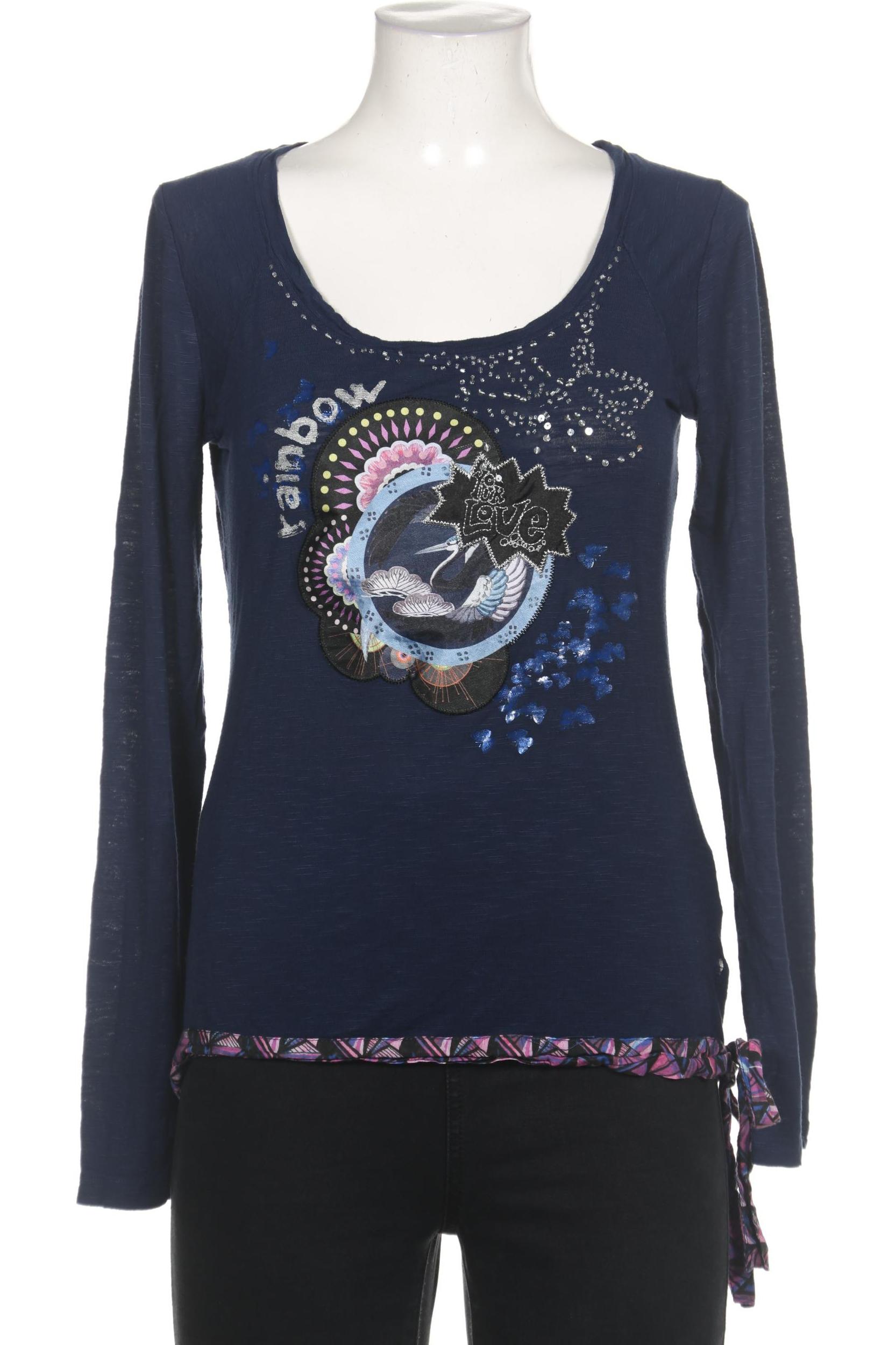 

Desigual Damen Langarmshirt, marineblau, Gr. 42