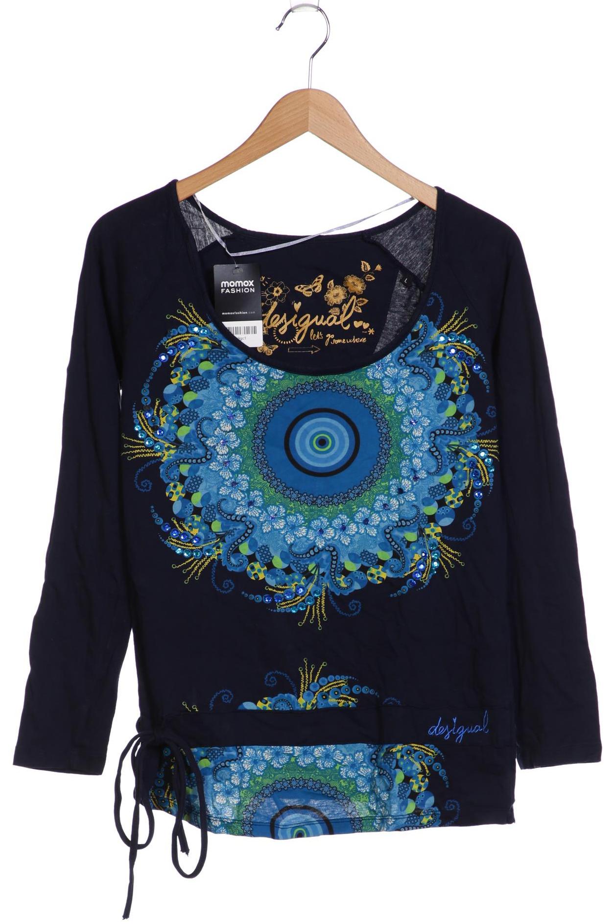 

Desigual Damen Langarmshirt, marineblau, Gr. 42