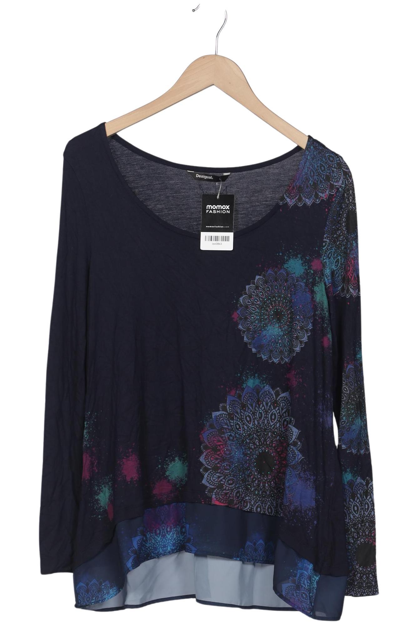 

Desigual Damen Langarmshirt, marineblau, Gr. 42