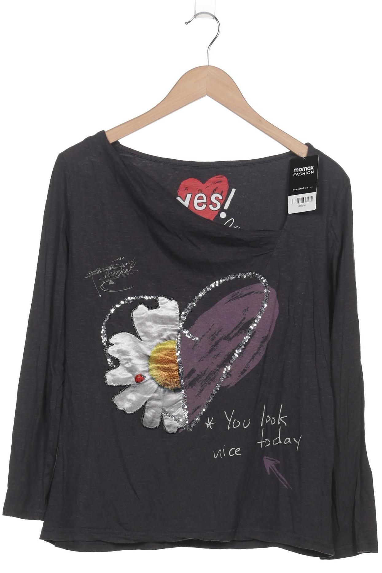 

Desigual Damen Langarmshirt, grau, Gr. 44