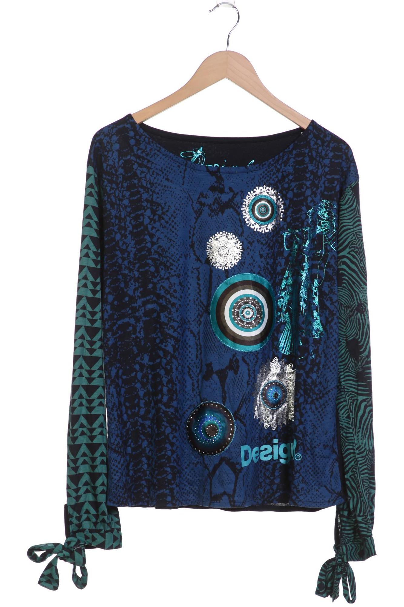 

Desigual Damen Langarmshirt, blau, Gr. 44