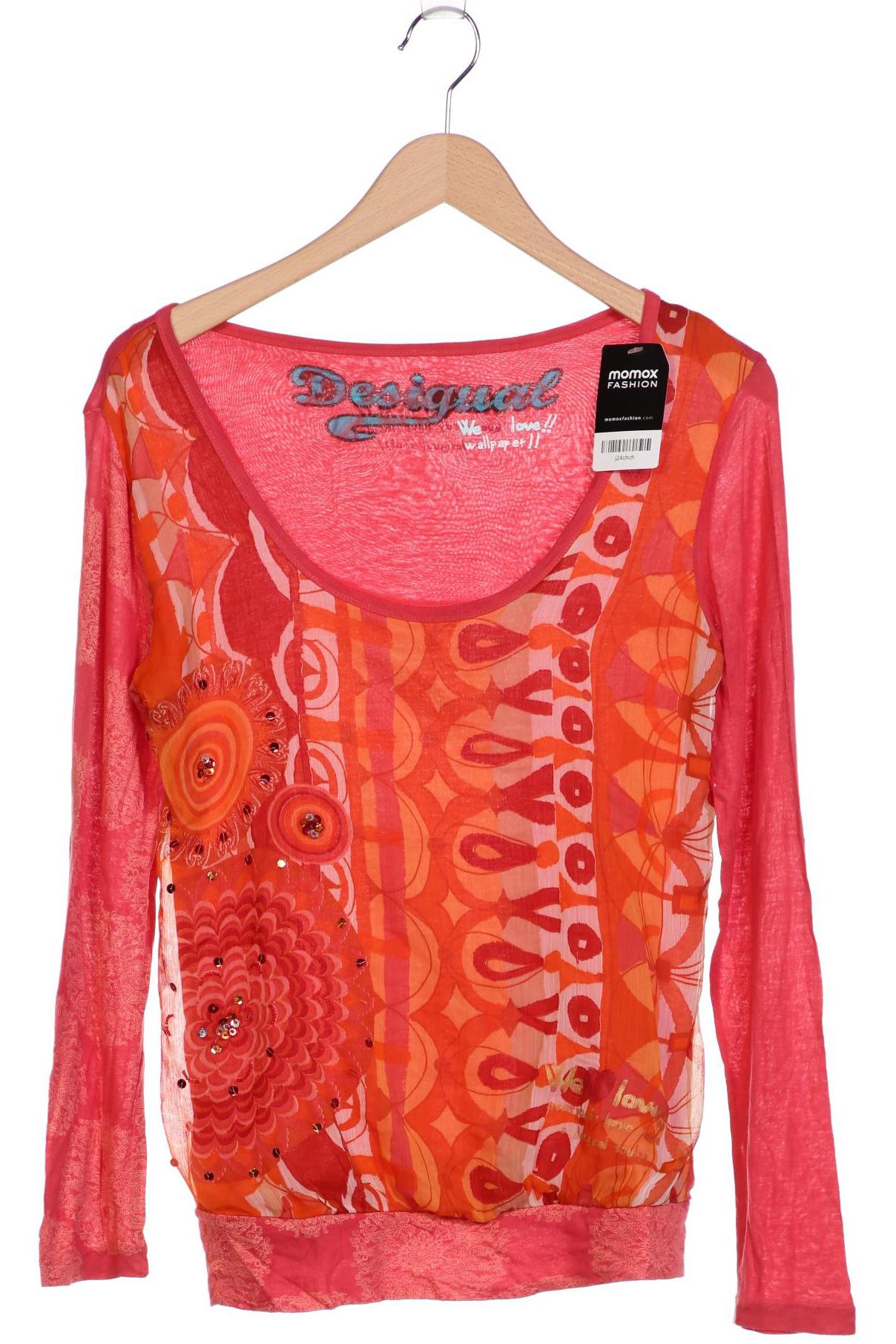 

Desigual Damen Langarmshirt, orange, Gr. 38