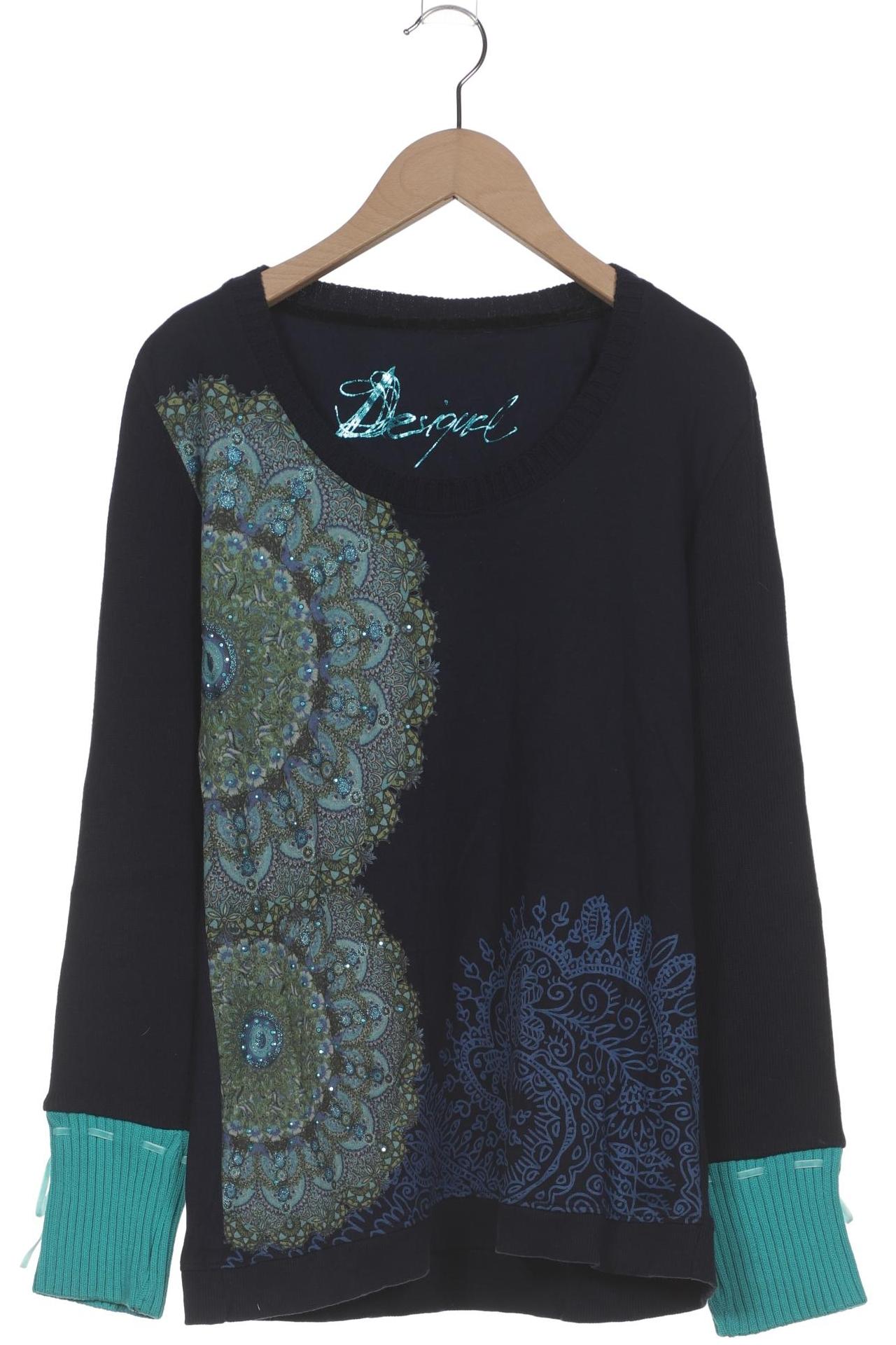 

Desigual Damen Langarmshirt, marineblau, Gr. 42