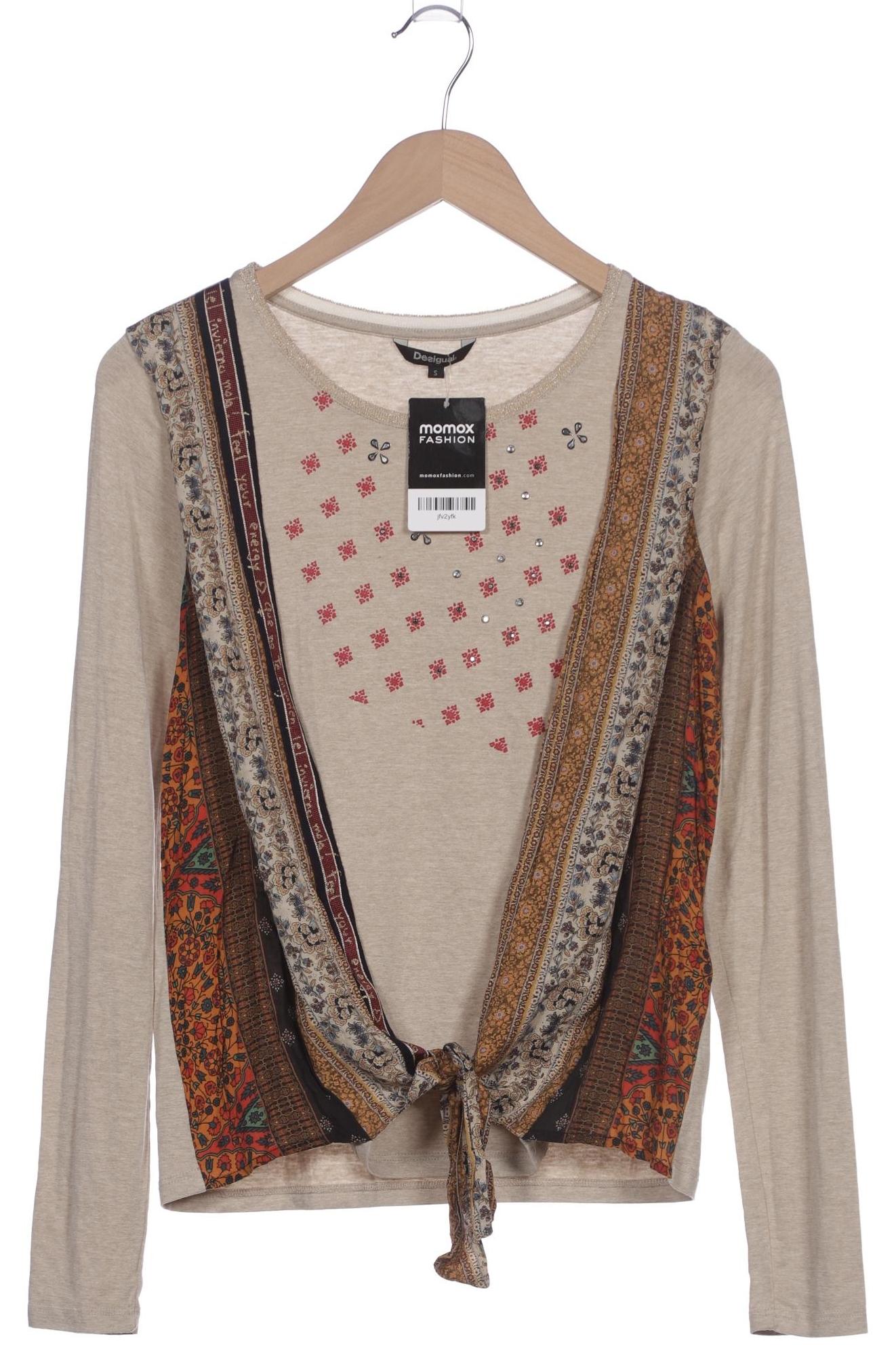 

Desigual Damen Langarmshirt, beige, Gr. 36