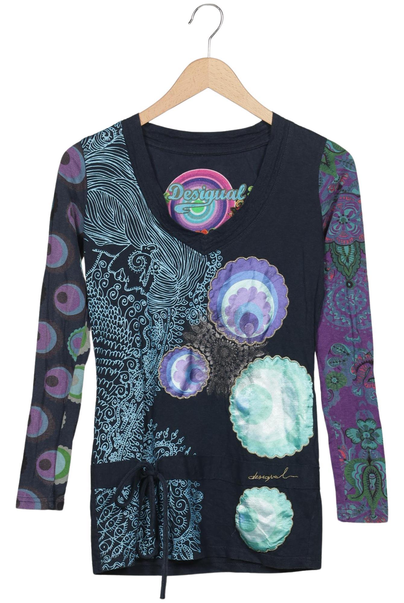 

Desigual Damen Langarmshirt, marineblau, Gr. 36