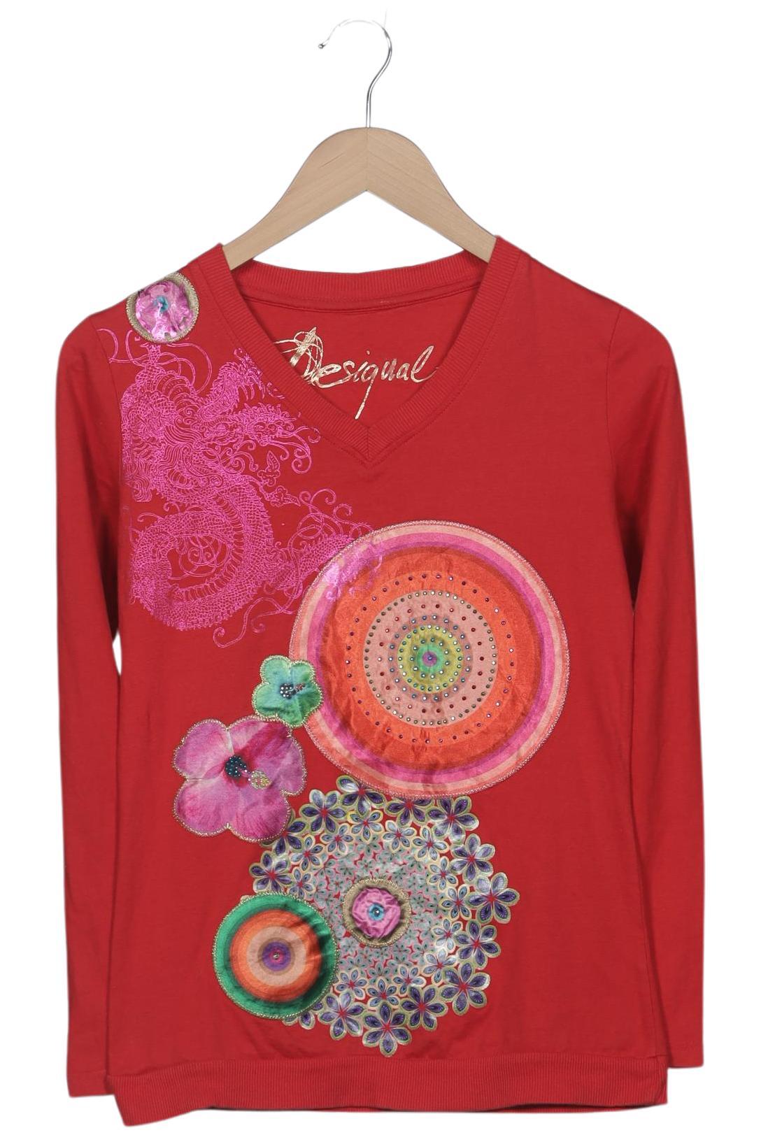 

Desigual Damen Langarmshirt, rot, Gr. 36