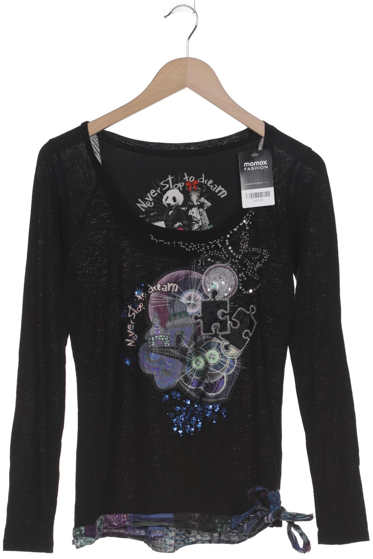 

Desigual Damen Langarmshirt, schwarz, Gr. 38