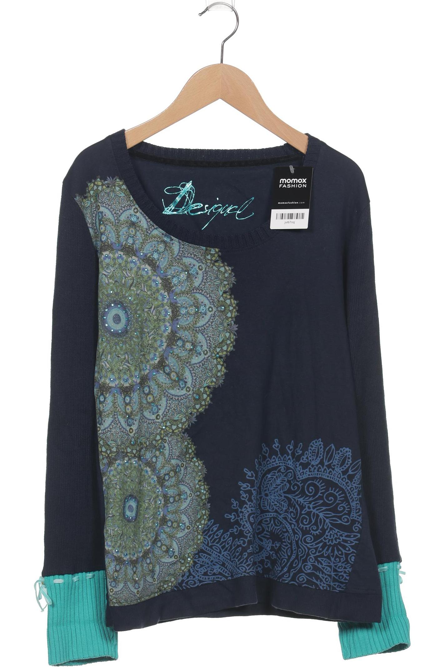 

Desigual Damen Langarmshirt, marineblau, Gr. 38