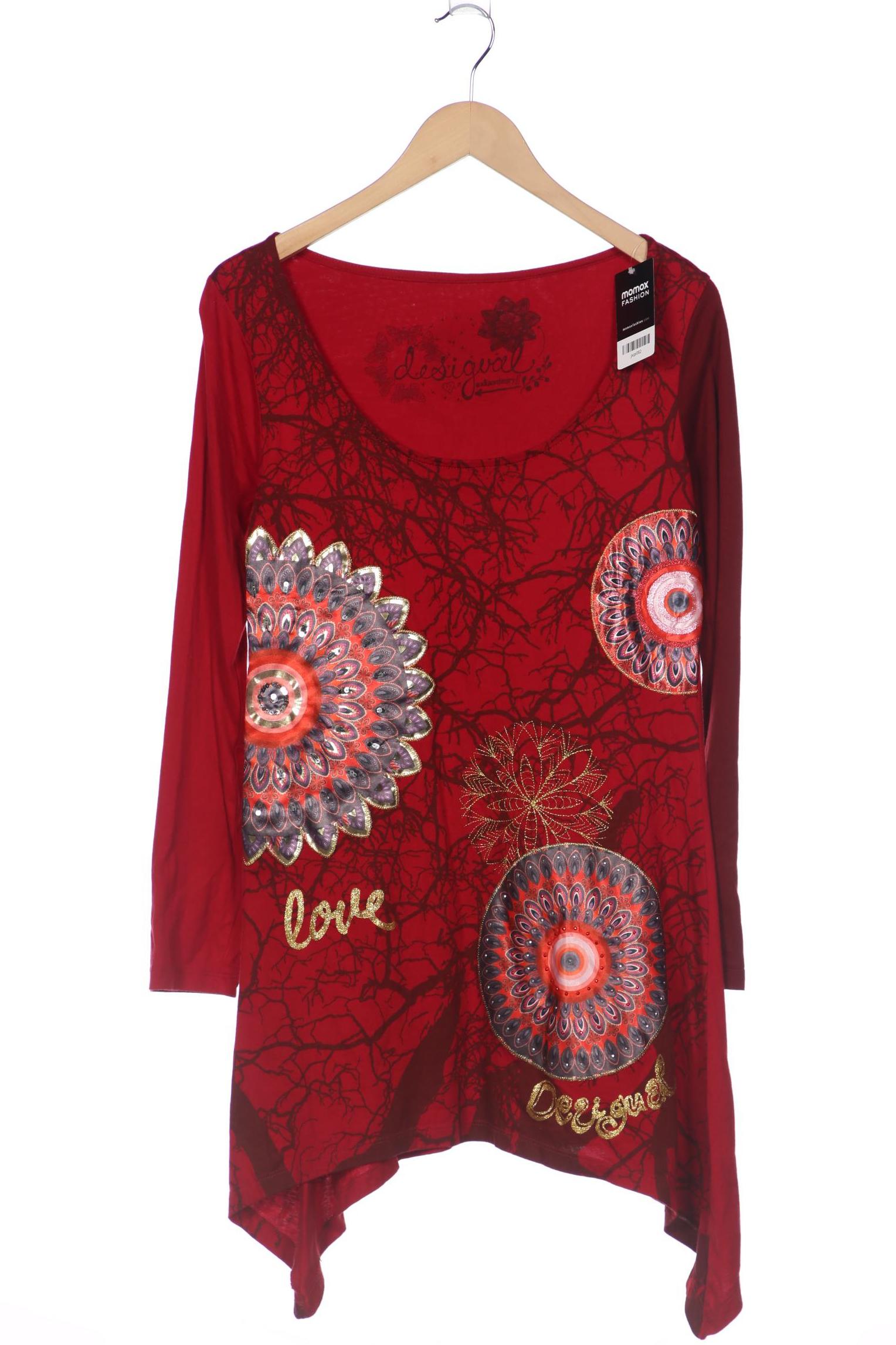 

Desigual Damen Langarmshirt, rot, Gr. 42