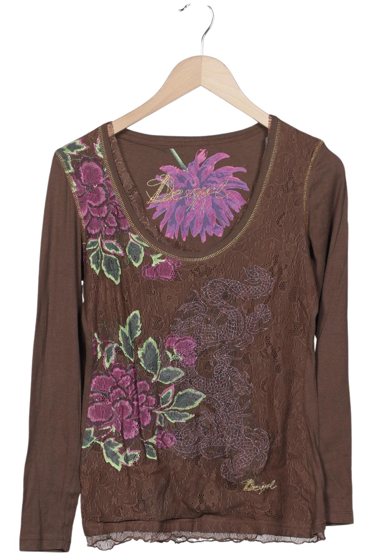 

Desigual Damen Langarmshirt, braun, Gr. 36