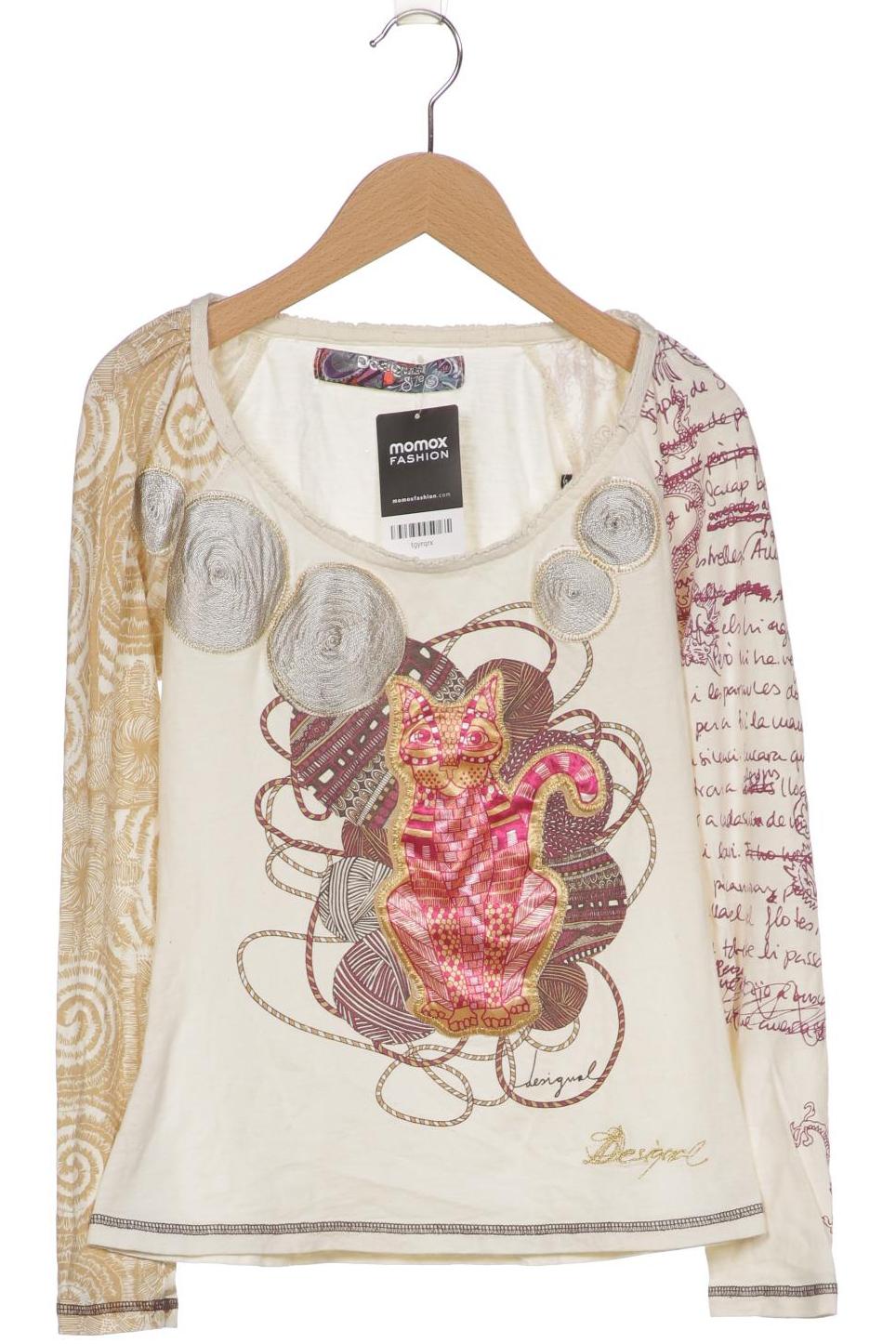 

Desigual Damen Langarmshirt, beige, Gr. 36