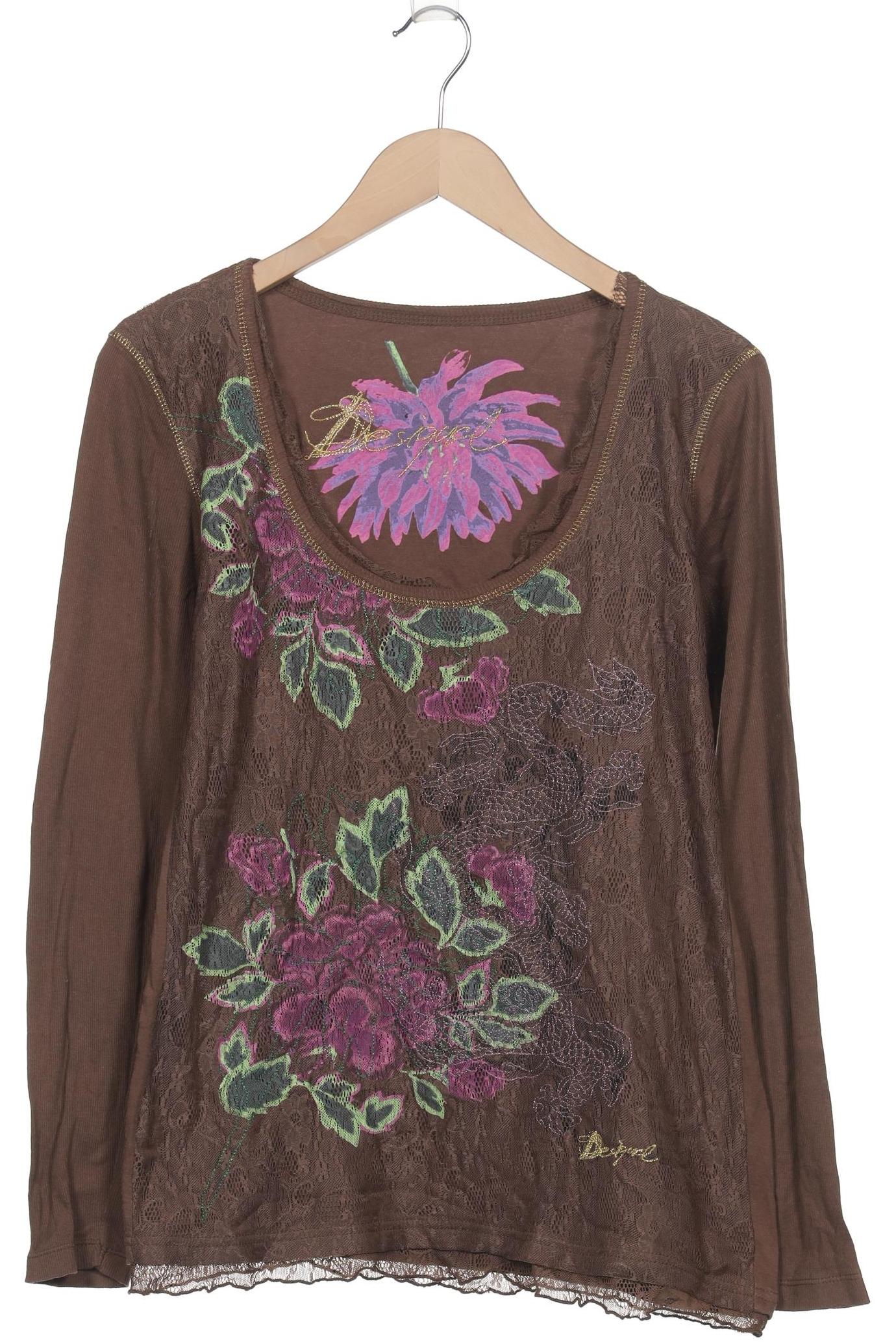 

Desigual Damen Langarmshirt, braun, Gr. 44