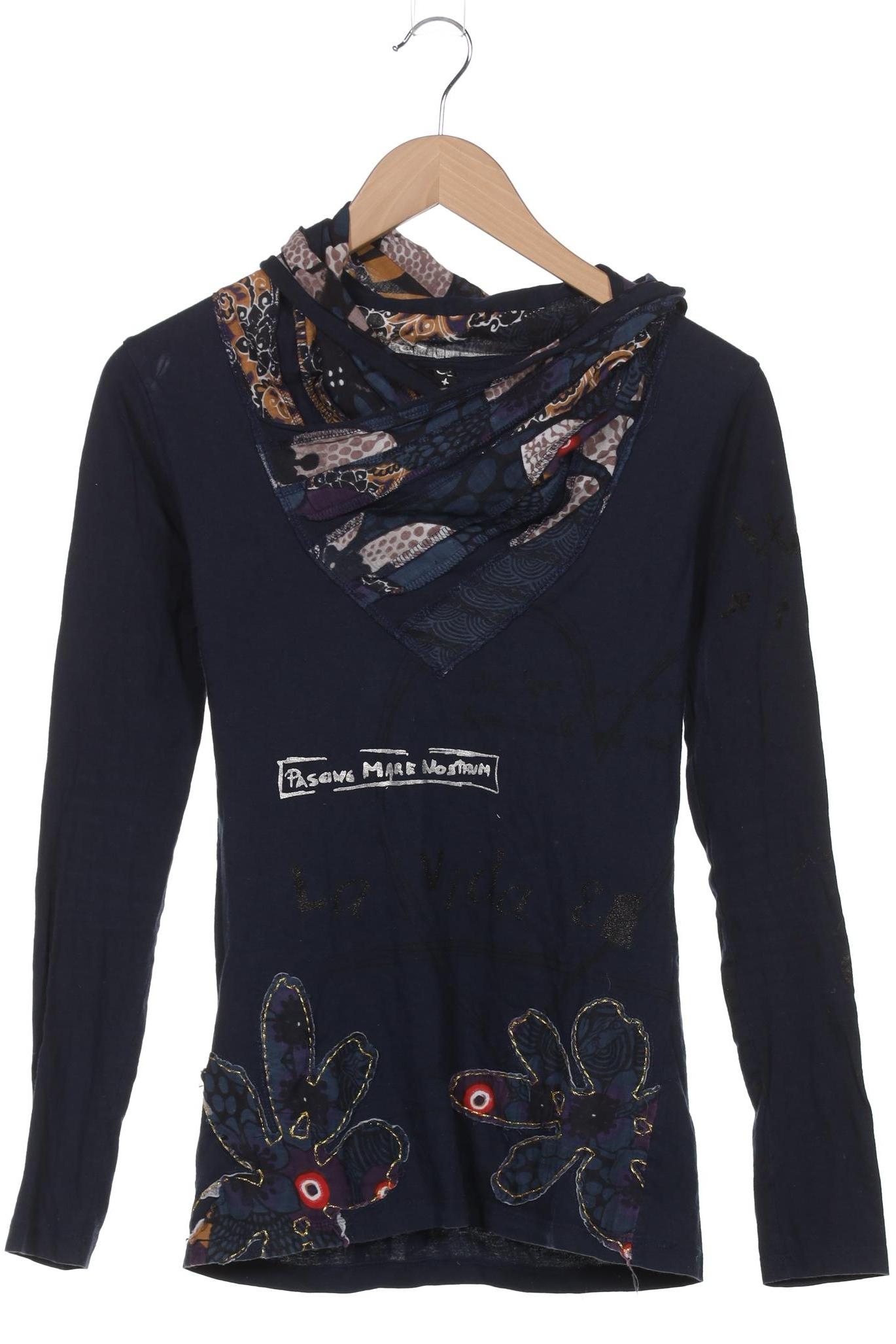 

Desigual Damen Langarmshirt, marineblau, Gr. 36