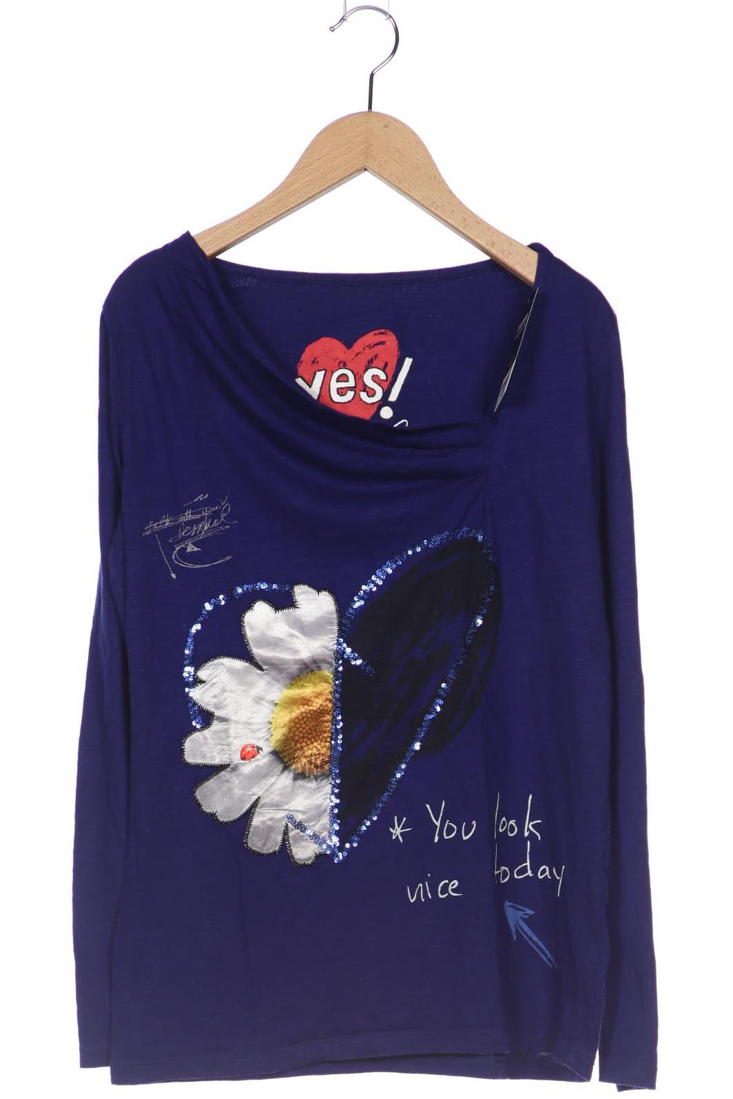 

Desigual Damen Langarmshirt, marineblau, Gr. 38