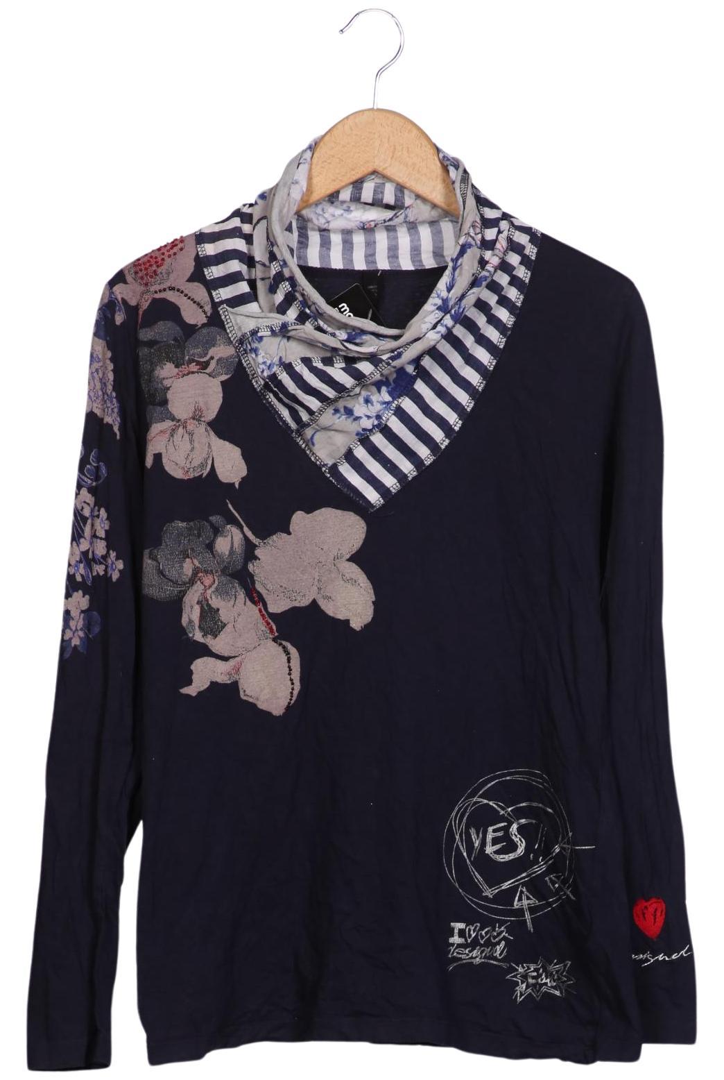 

Desigual Damen Langarmshirt, marineblau, Gr. 42