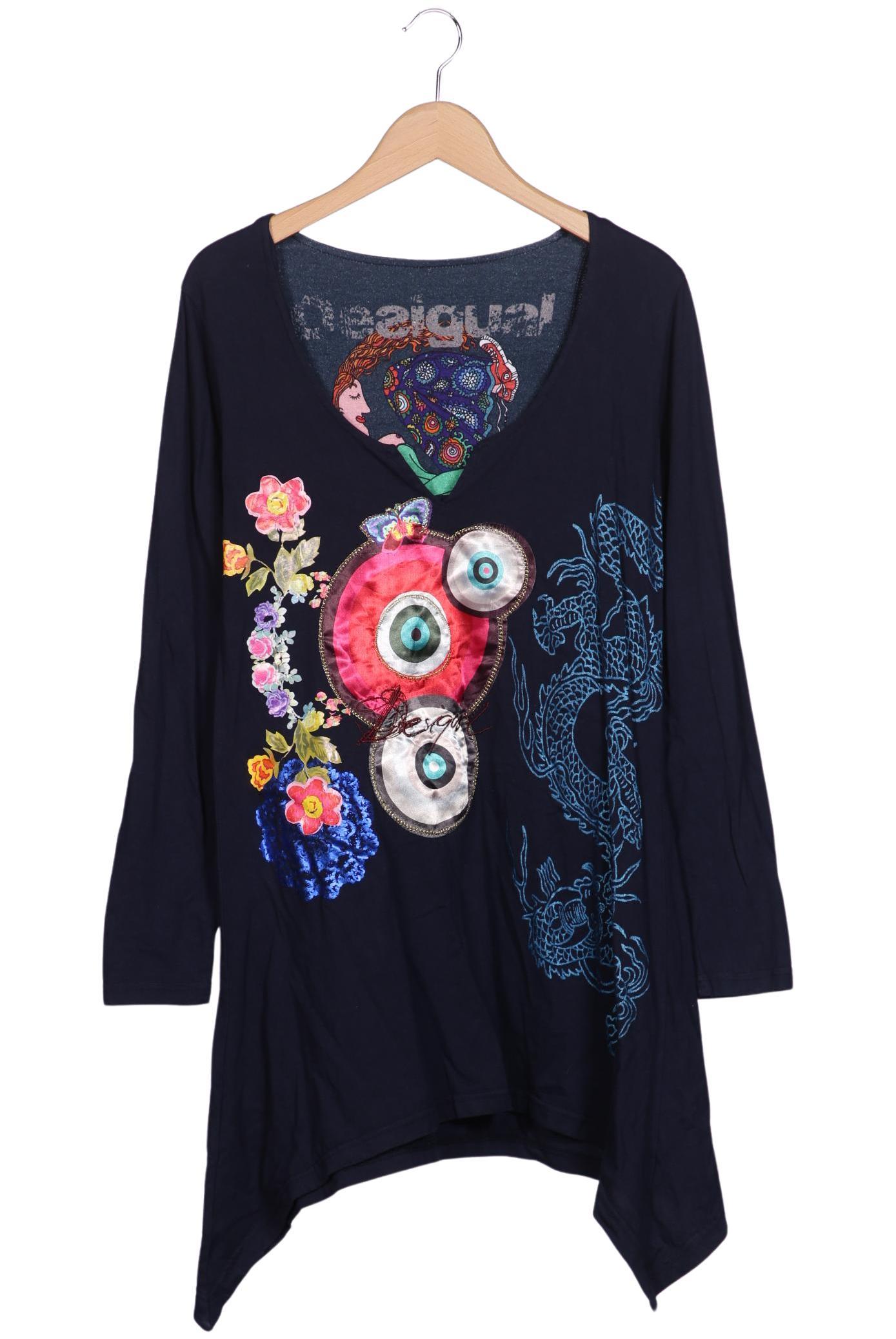 

Desigual Damen Langarmshirt, marineblau, Gr. 44